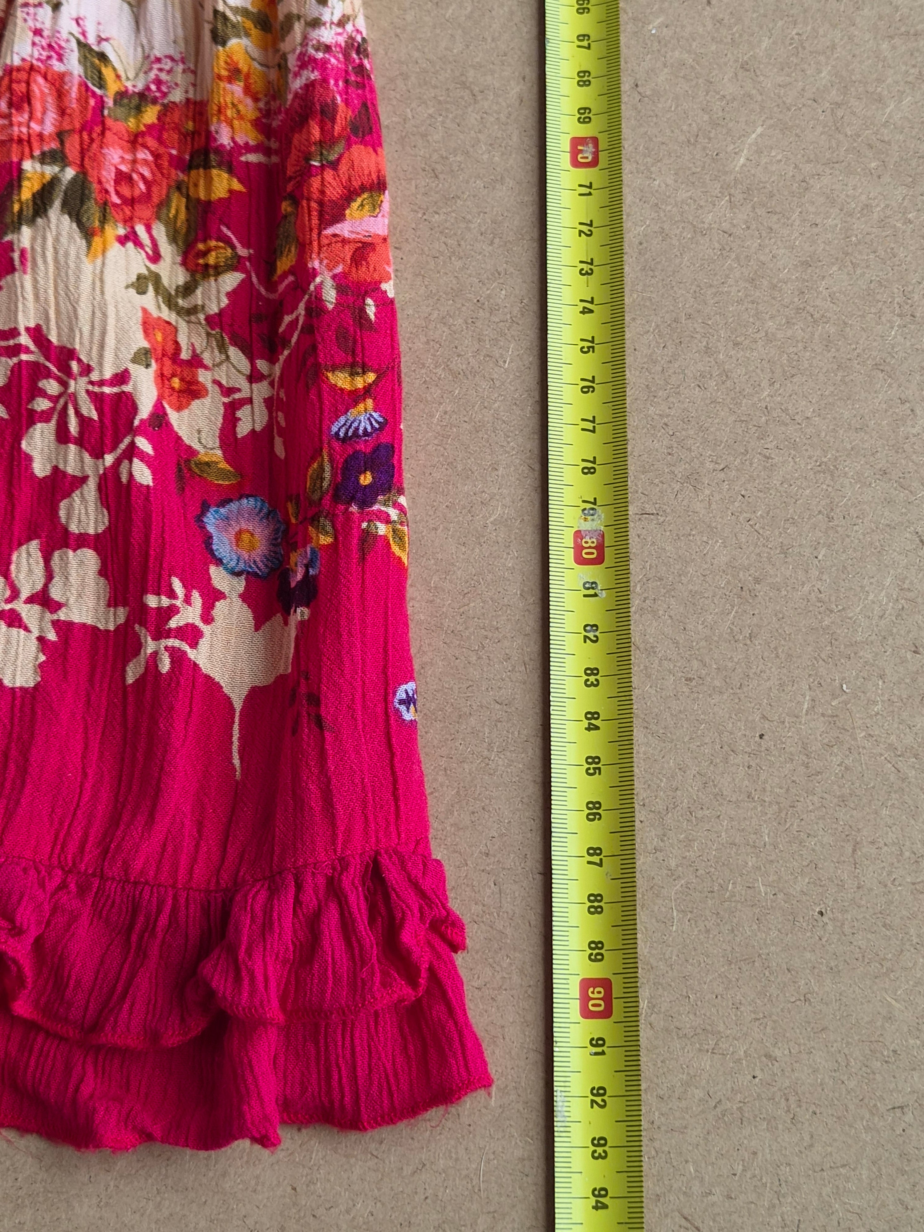 Jupe Longue Vintage Fleurie – Taille Élastique- Taille 40
