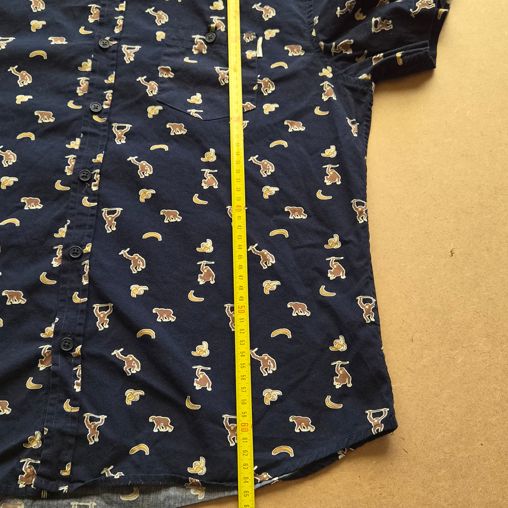 Chemise Vintage Soulstar England - Singes & Bananes Marine - Coton - Regular Fit - M