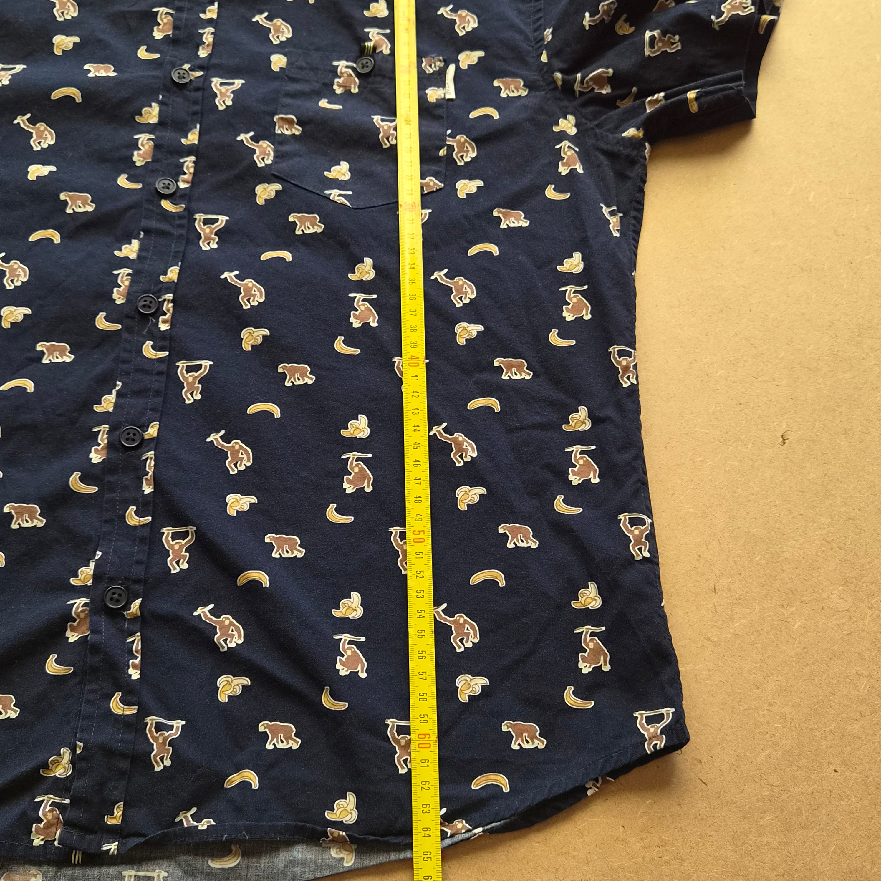 Chemise Vintage Soulstar England - Singes & Bananes Marine - Coton - Regular Fit - M