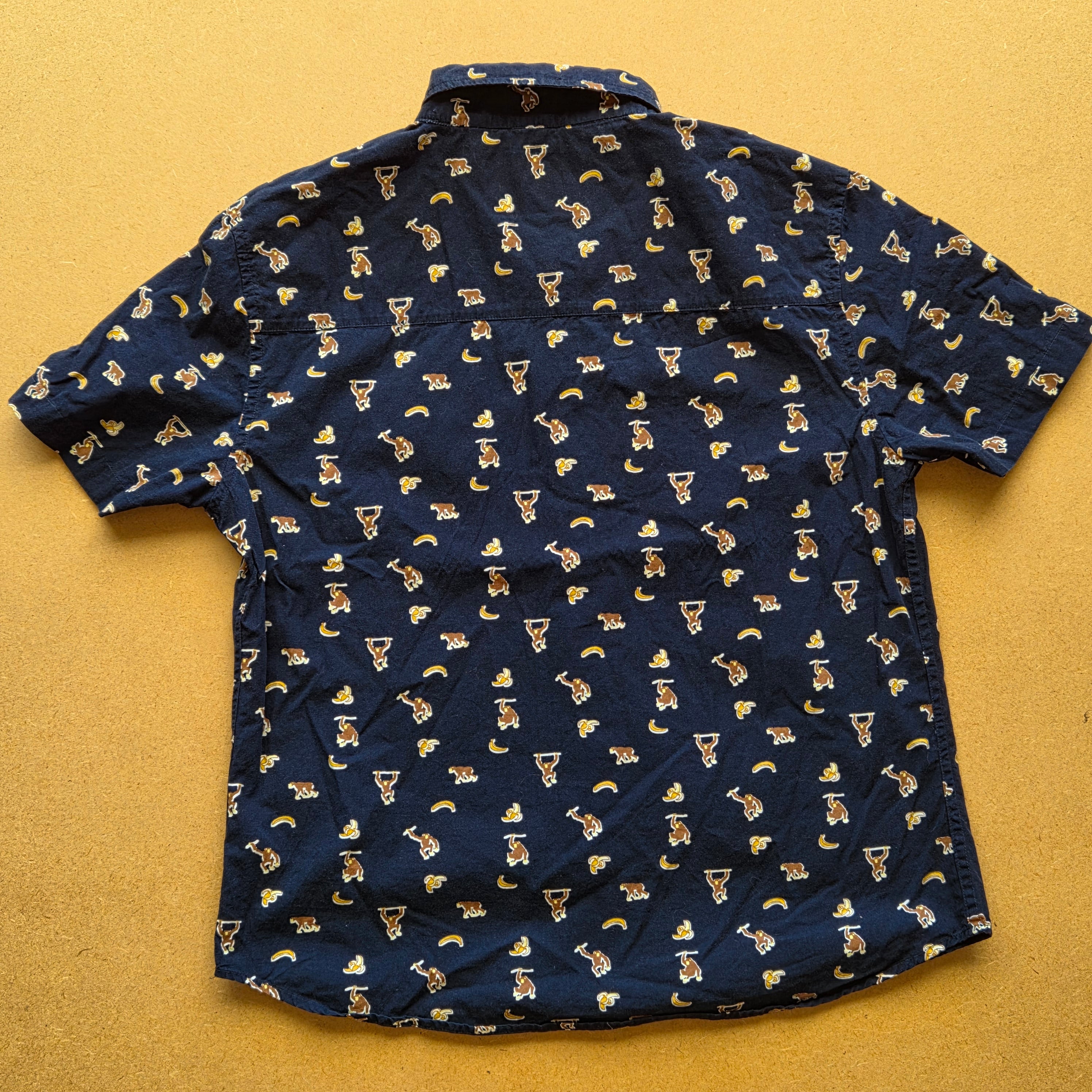 Chemise Vintage Soulstar England - Singes & Bananes Marine - Coton - Regular Fit - M