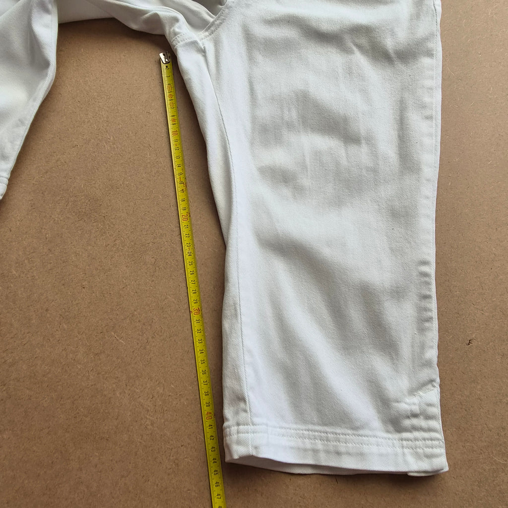 Pantacourt Lee femme blanc Just Below The Waist – taille 38