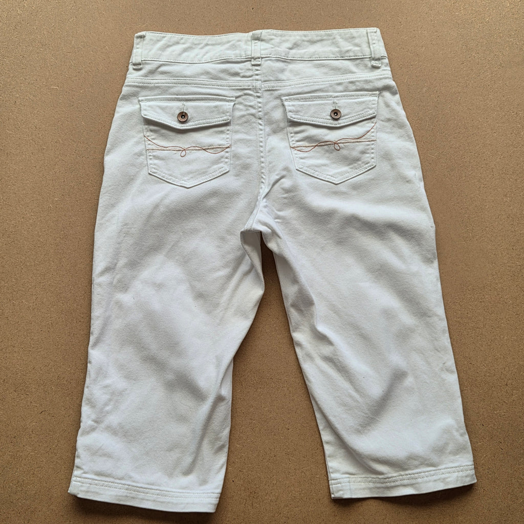 Pantacourt Lee femme blanc Just Below The Waist – taille 38