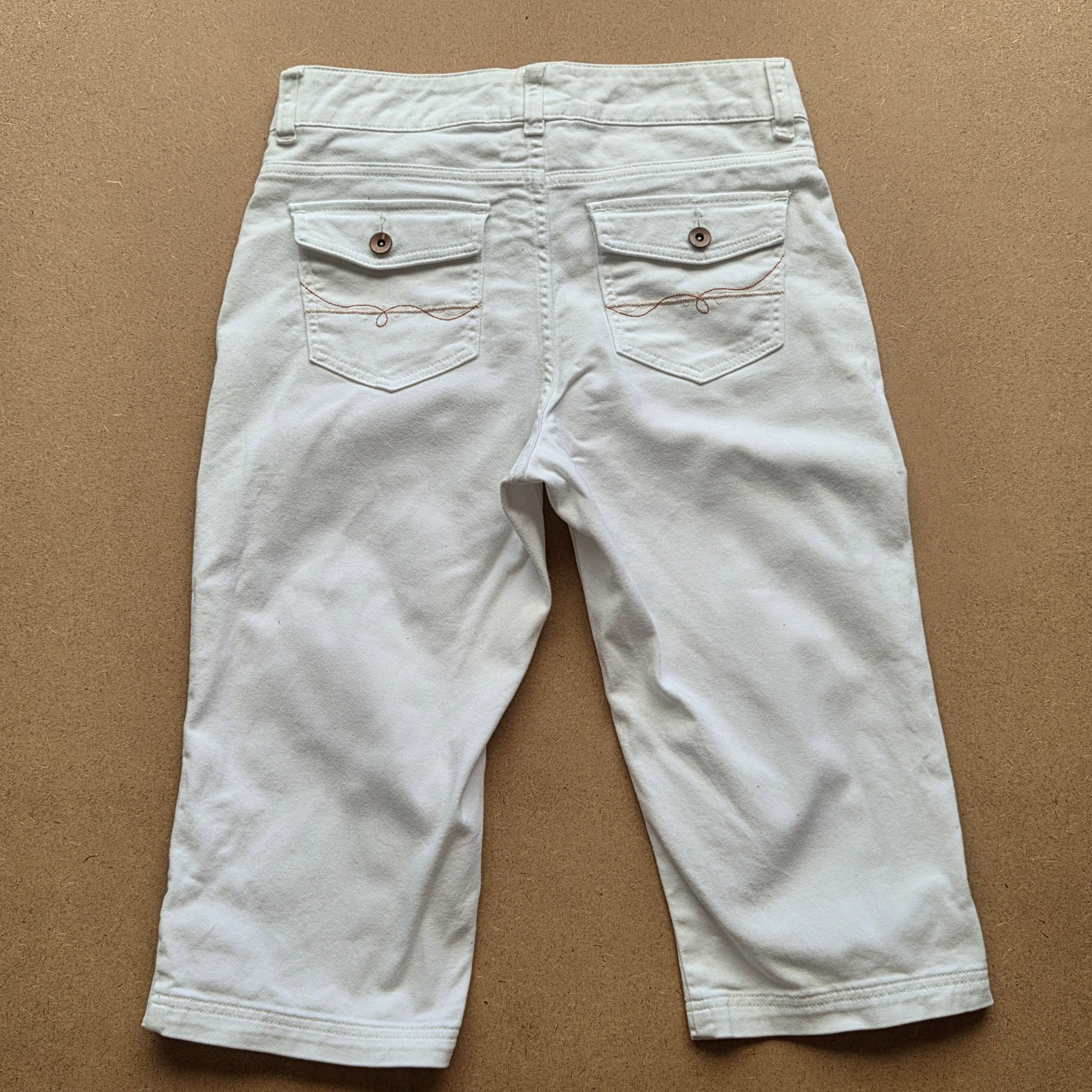 Pantacourt Lee femme blanc Just Below The Waist – taille 38