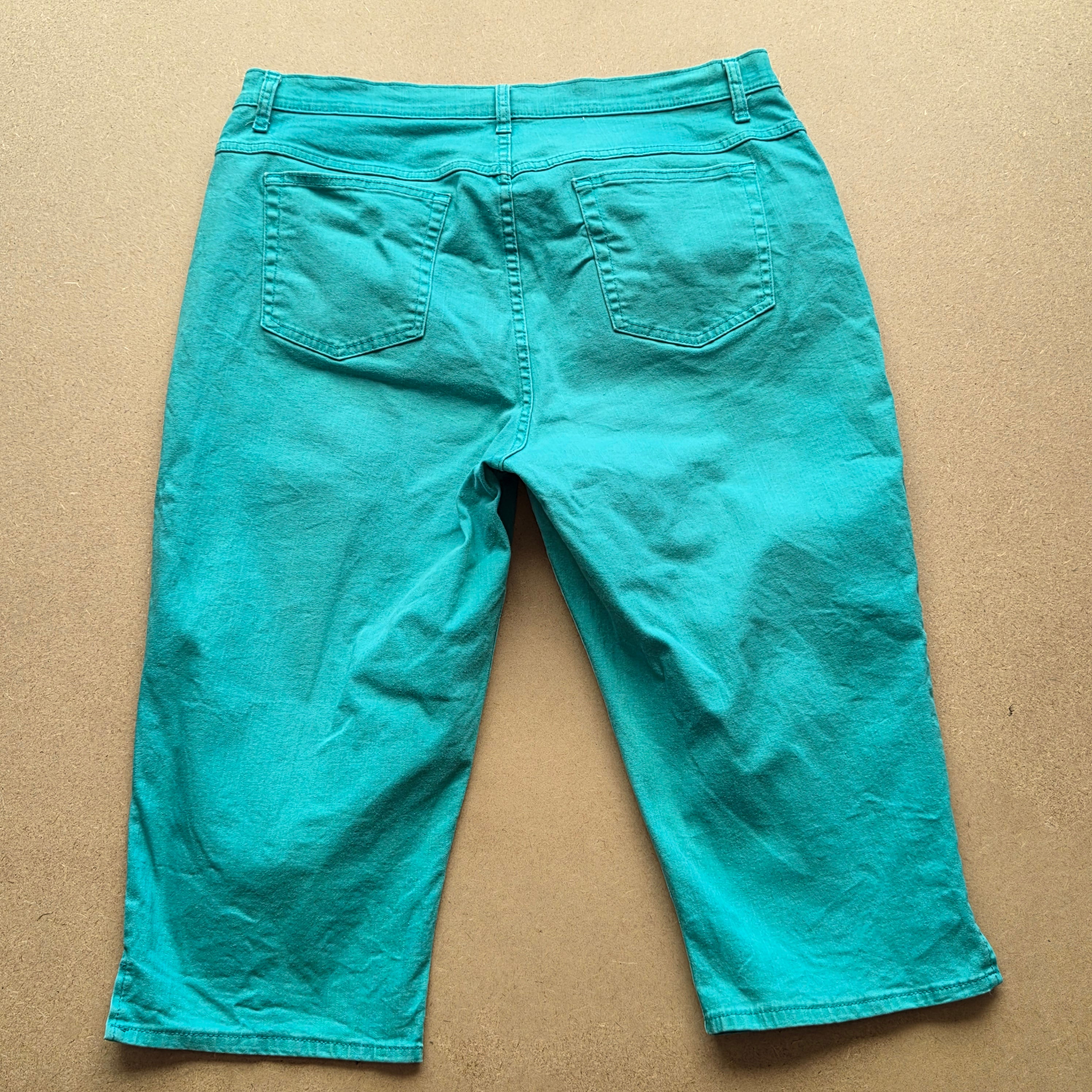 Pantacourt femme Riders by Lee turquoise taille 44/46