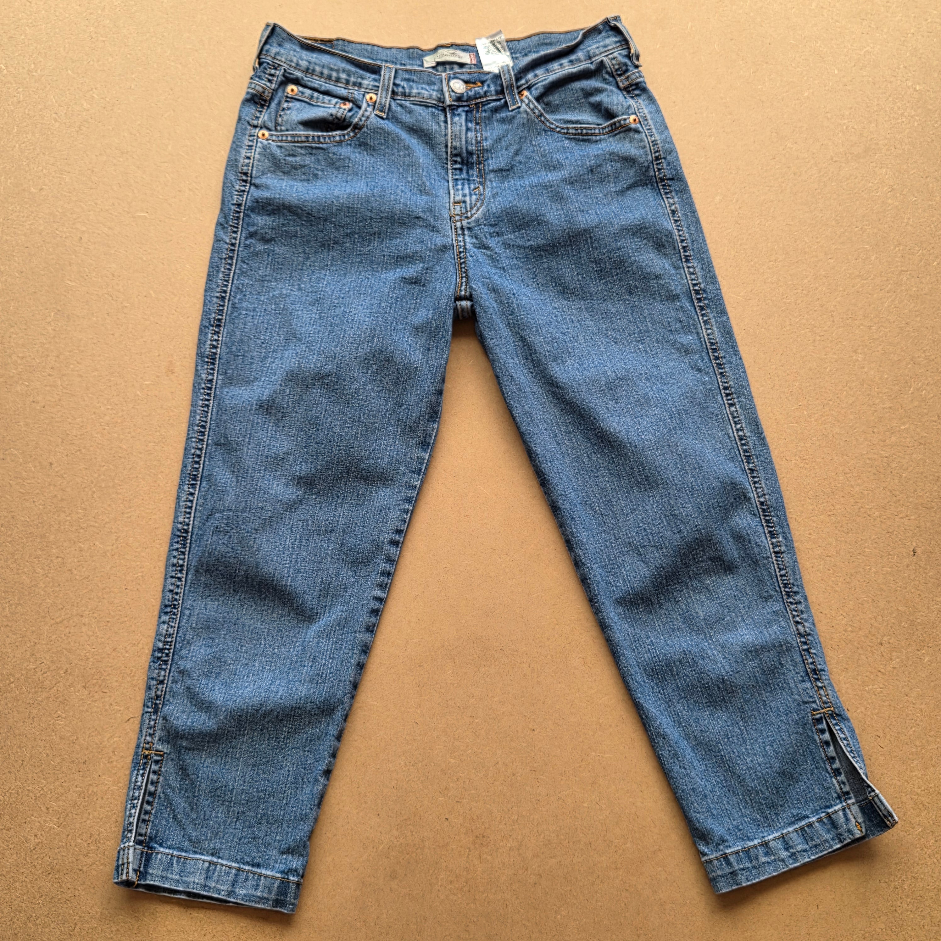 Pantacourt Levi’s femme en jean bleu – taille 38