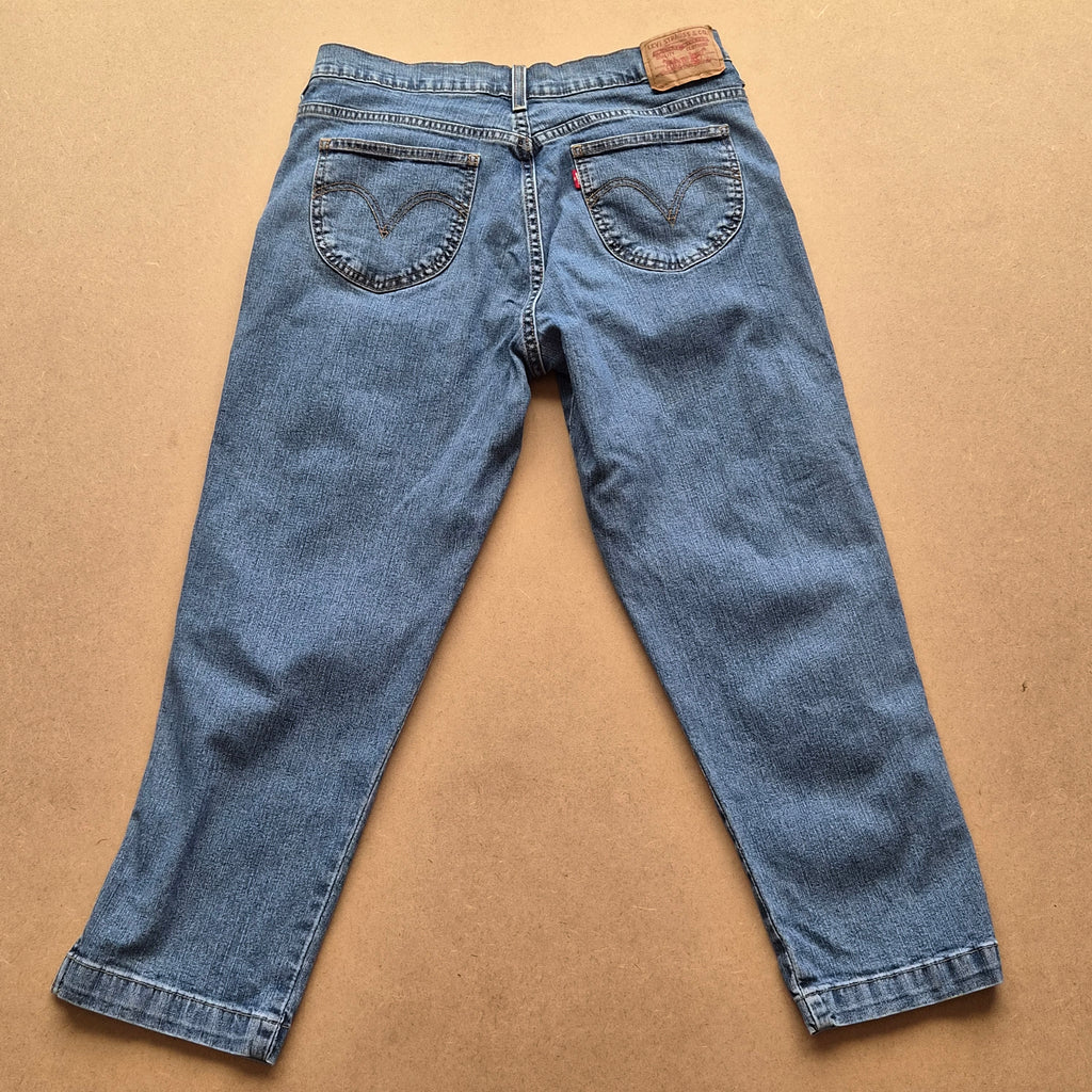 Pantacourt Levi’s femme en jean bleu – taille 38
