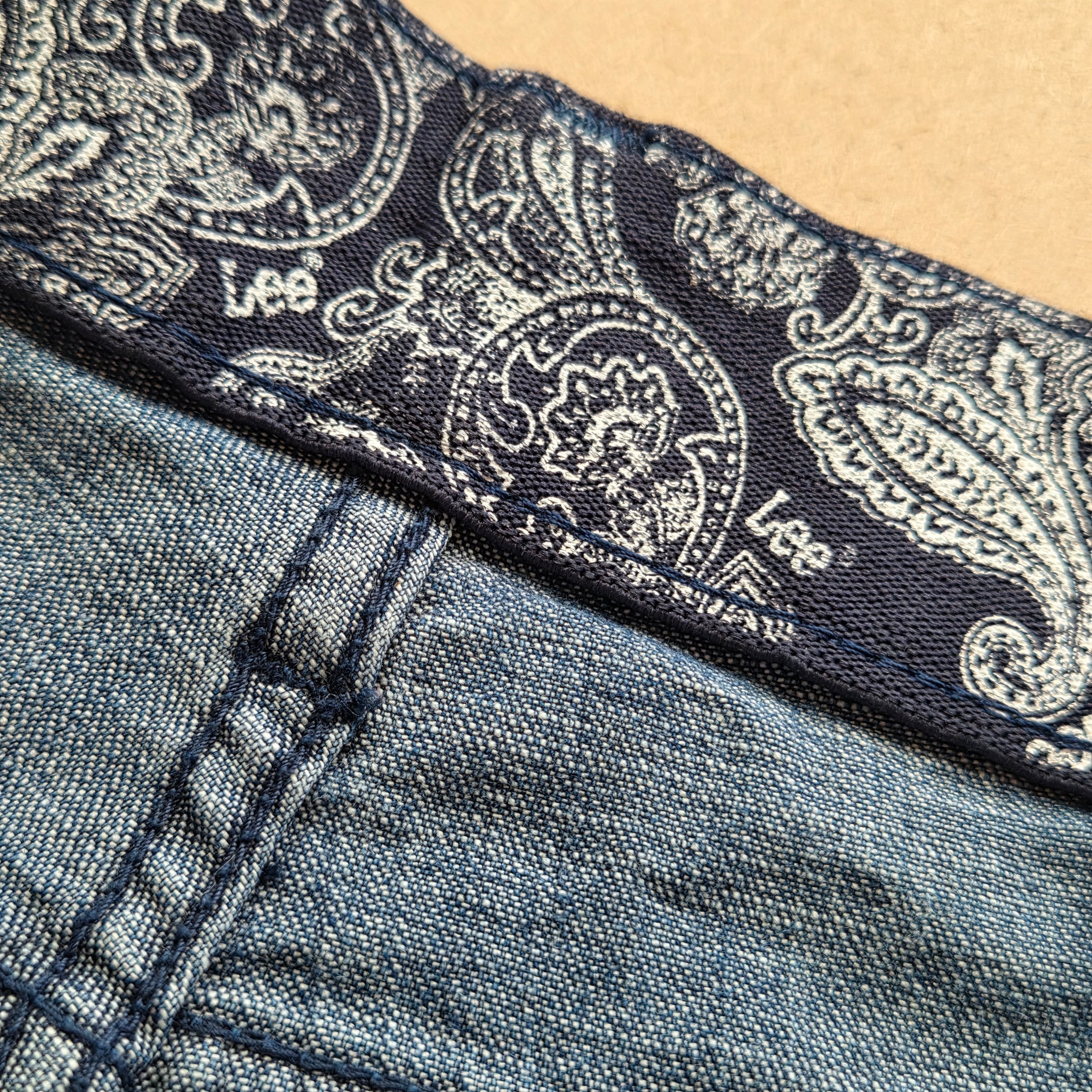 Pantacourt cargo Lee femme en jean bleu – taille 40