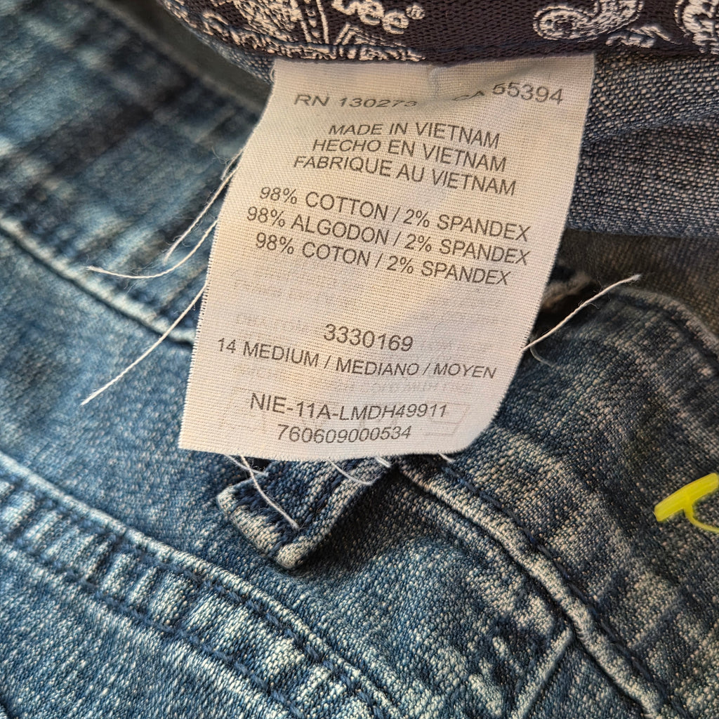 Pantacourt cargo Lee femme en jean bleu – taille 40