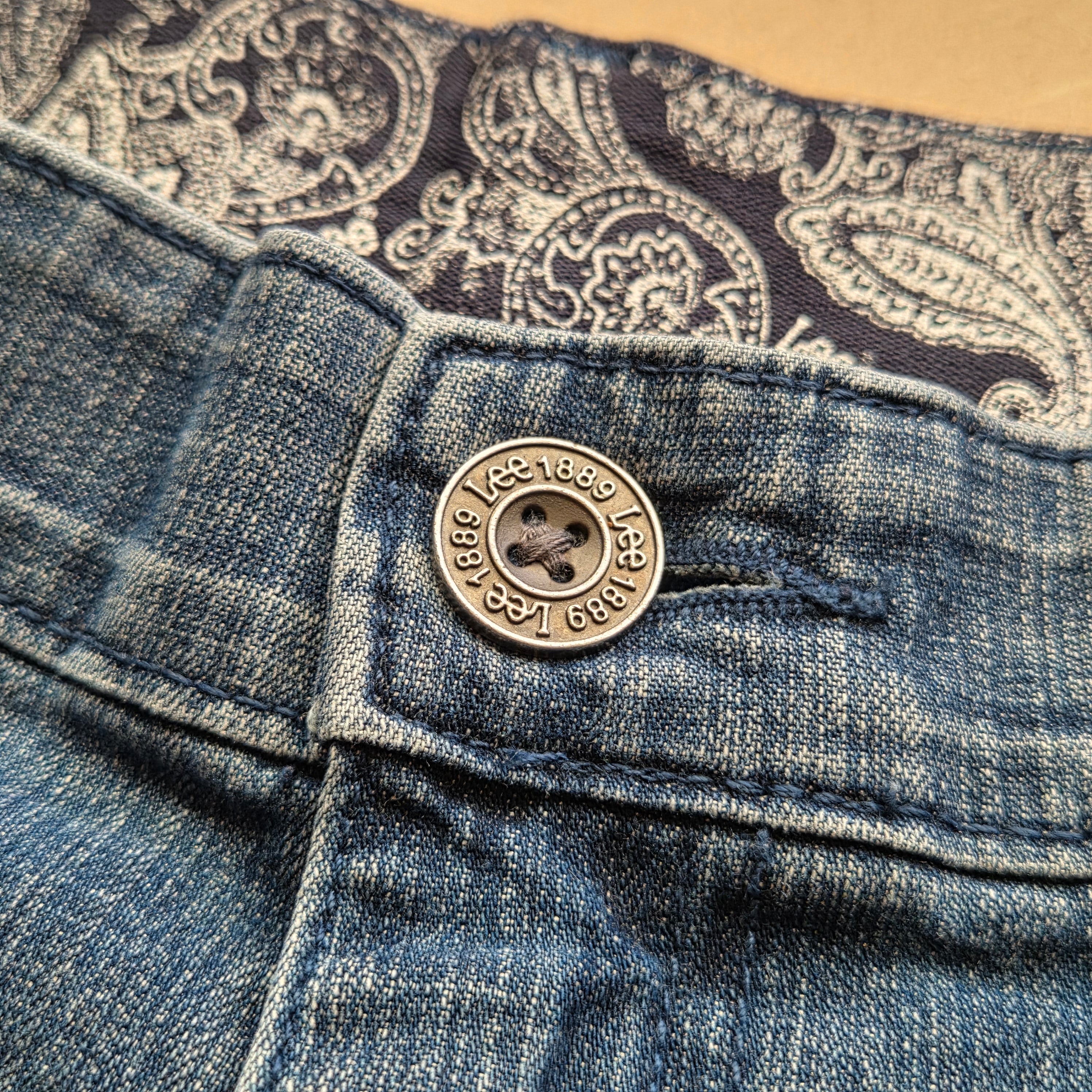 Pantacourt cargo Lee femme en jean bleu – taille 40