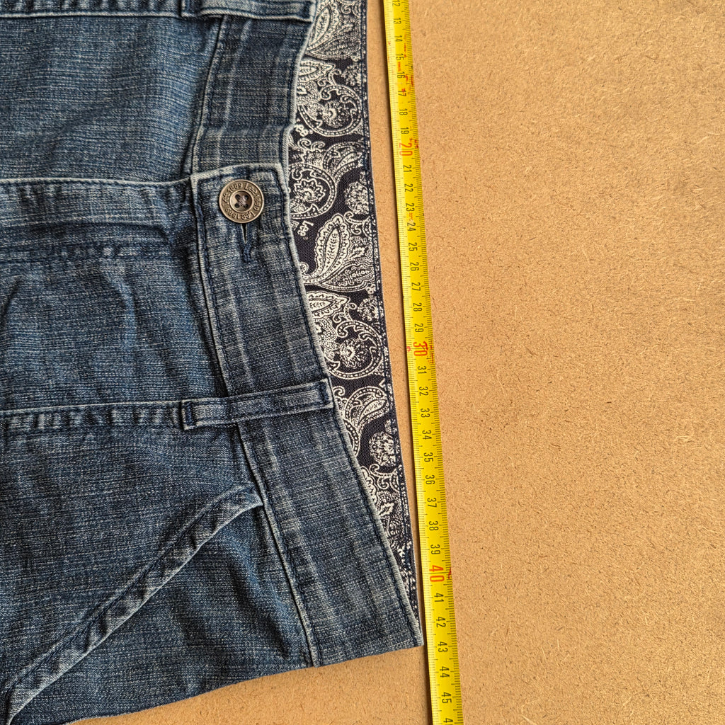 Pantacourt cargo Lee femme en jean bleu – taille 40