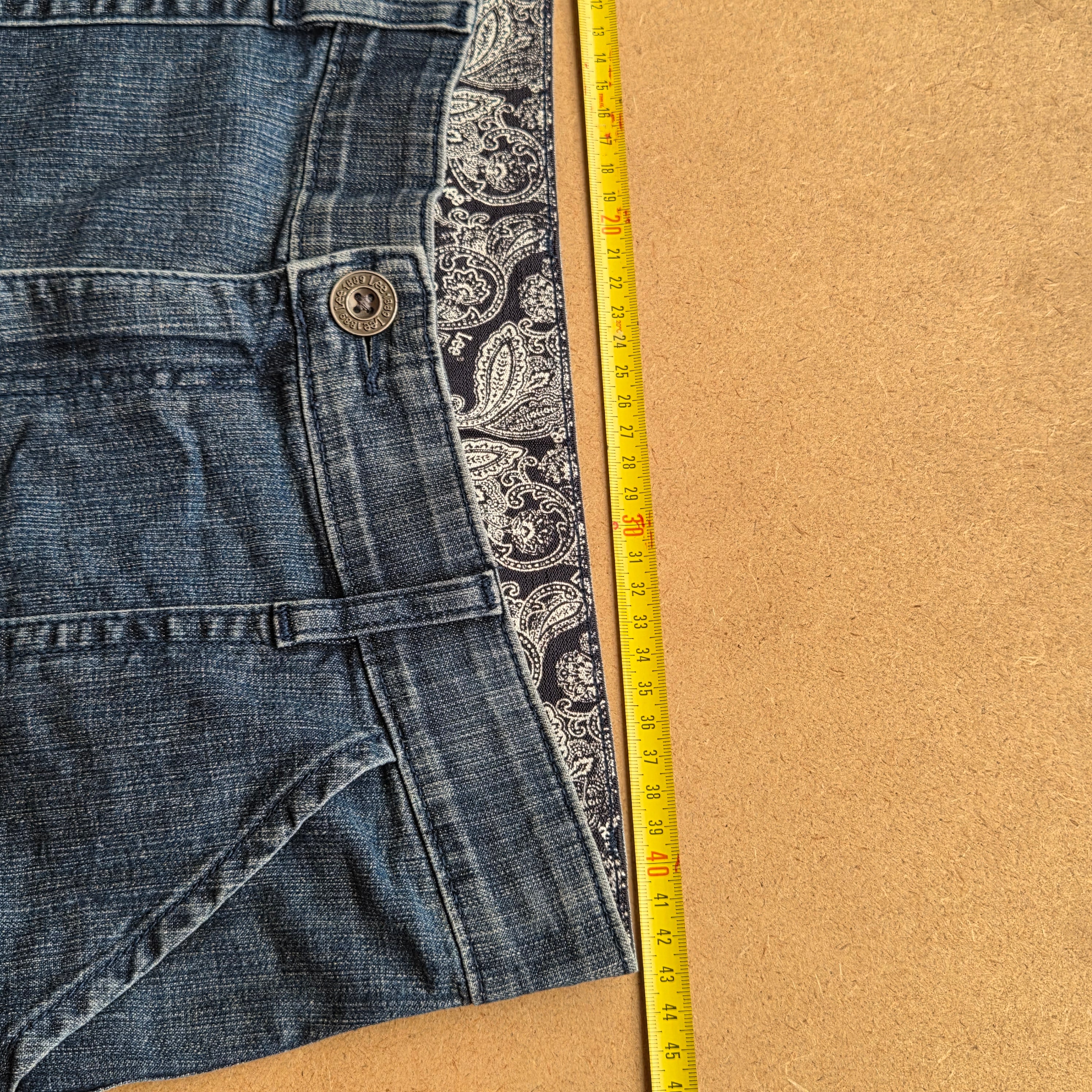 Pantacourt cargo Lee femme en jean bleu – taille 40