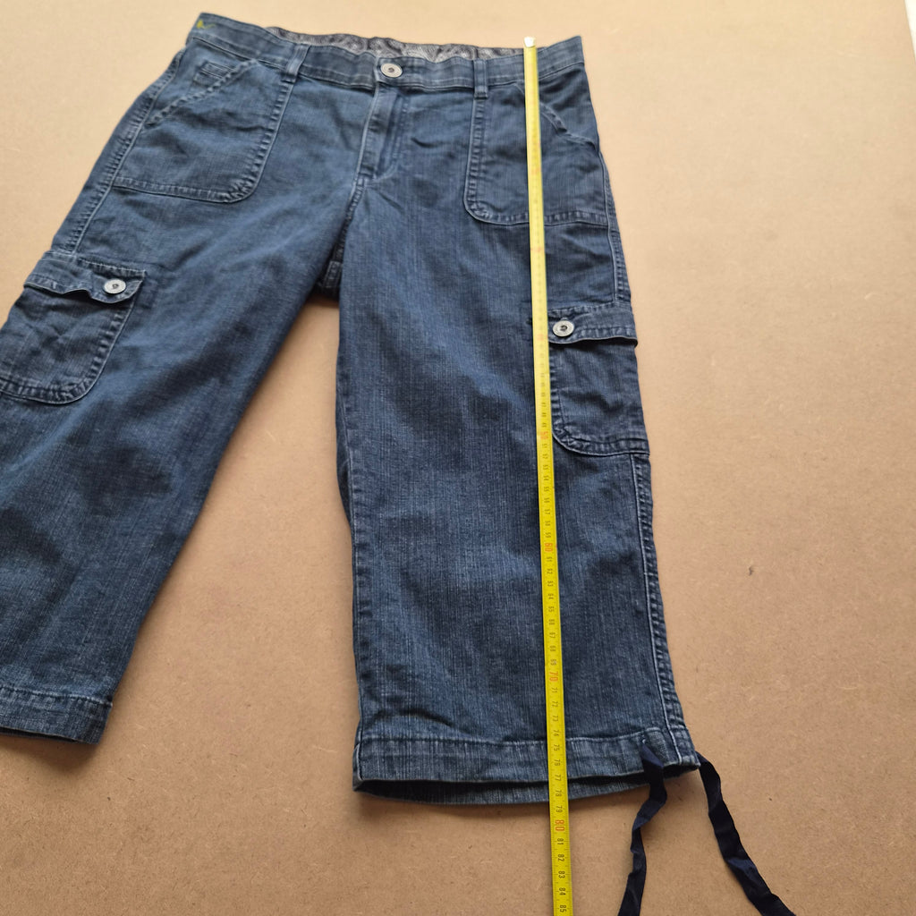 Pantacourt cargo Lee femme en jean bleu – taille 40