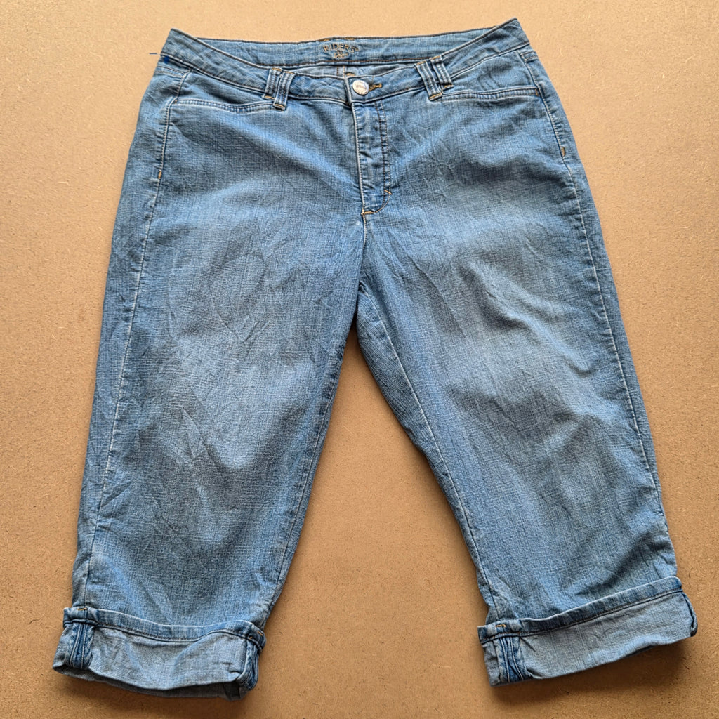 Pantacourt Riders by Lee femme denim bleu – taille 42