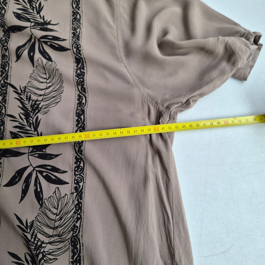 Chemise hawaïenne vintage Seven Palm XL – 100% rayon motif floral