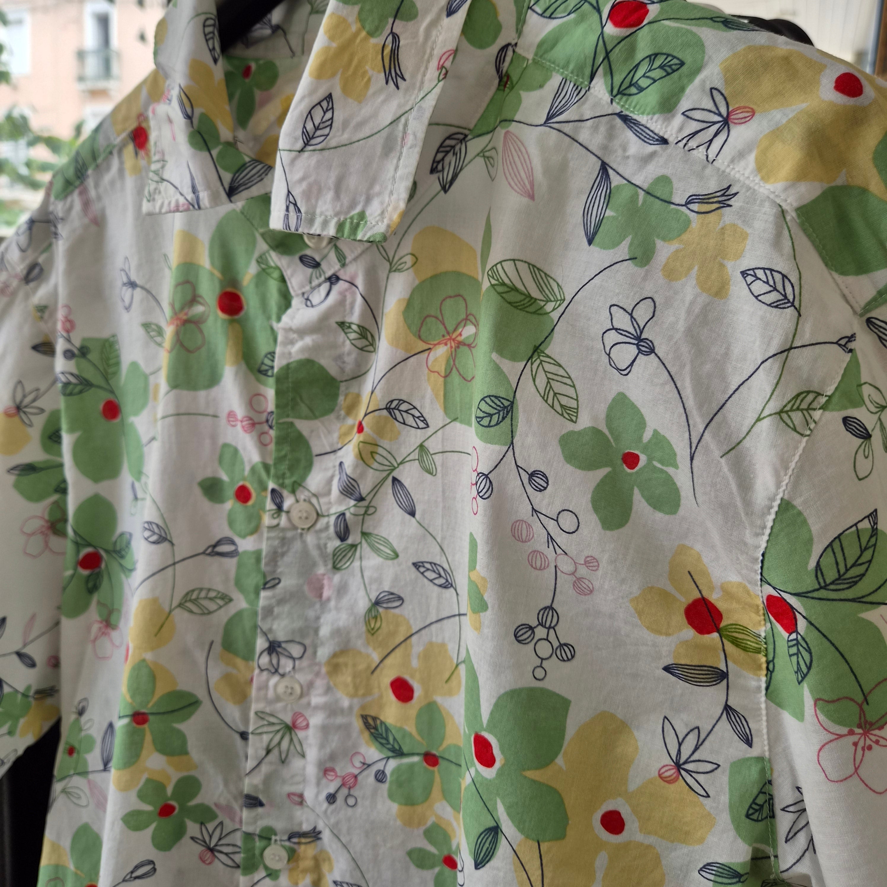 Chemise hawaïenne vintage Seaplane – Taille L – 100 % coton