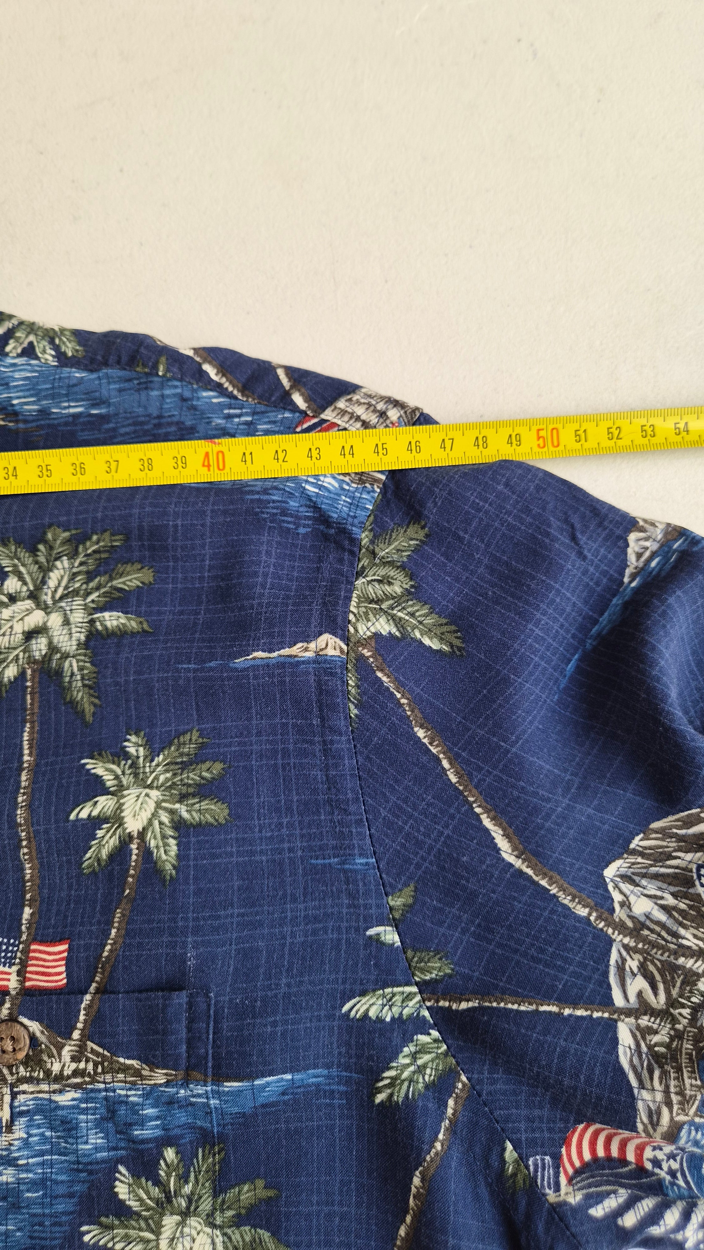 Chemise hawaïenne vintage Saddlebred – L – 100 % rayon