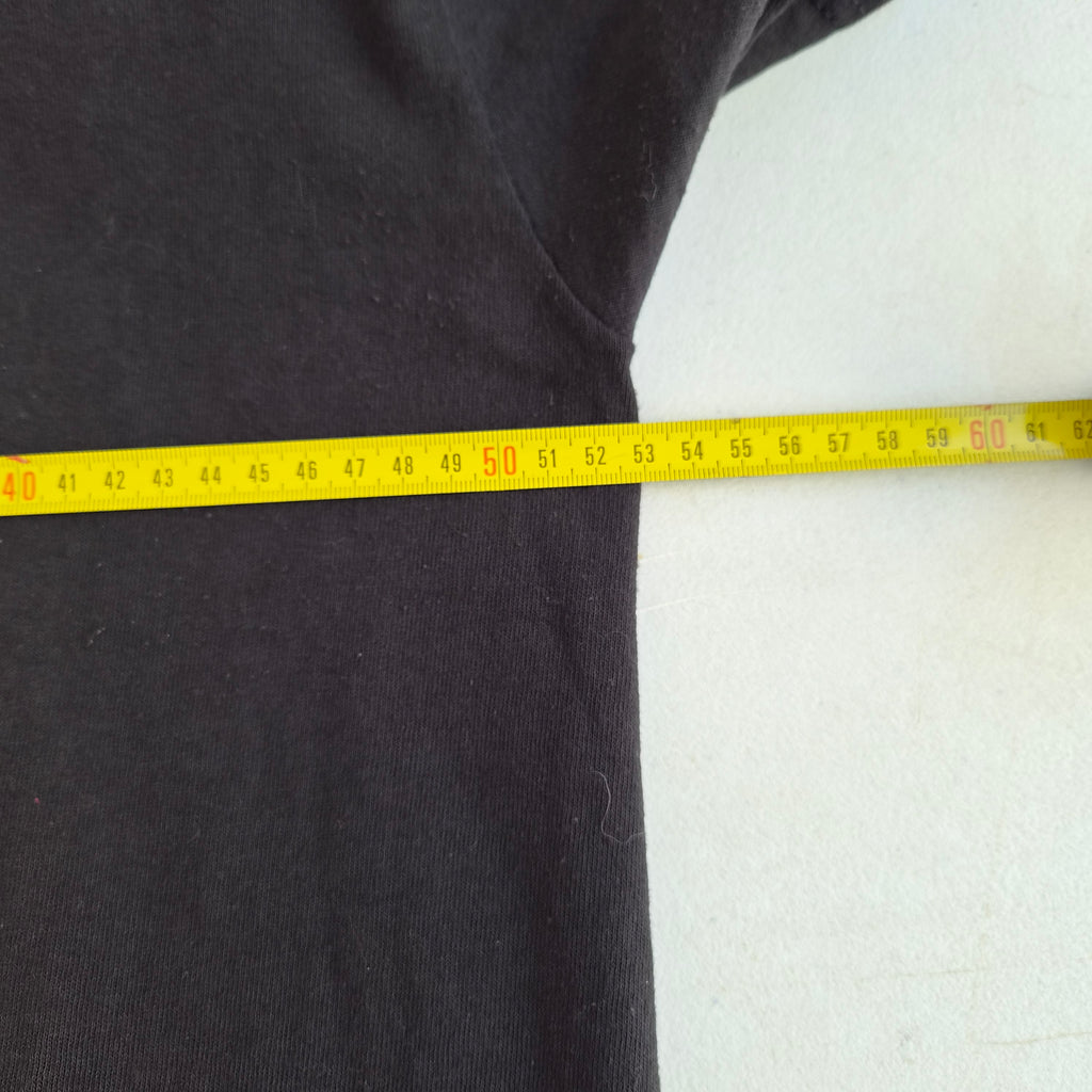 T-shirt de Noël noir chat Père Noël – taille L 100% coton