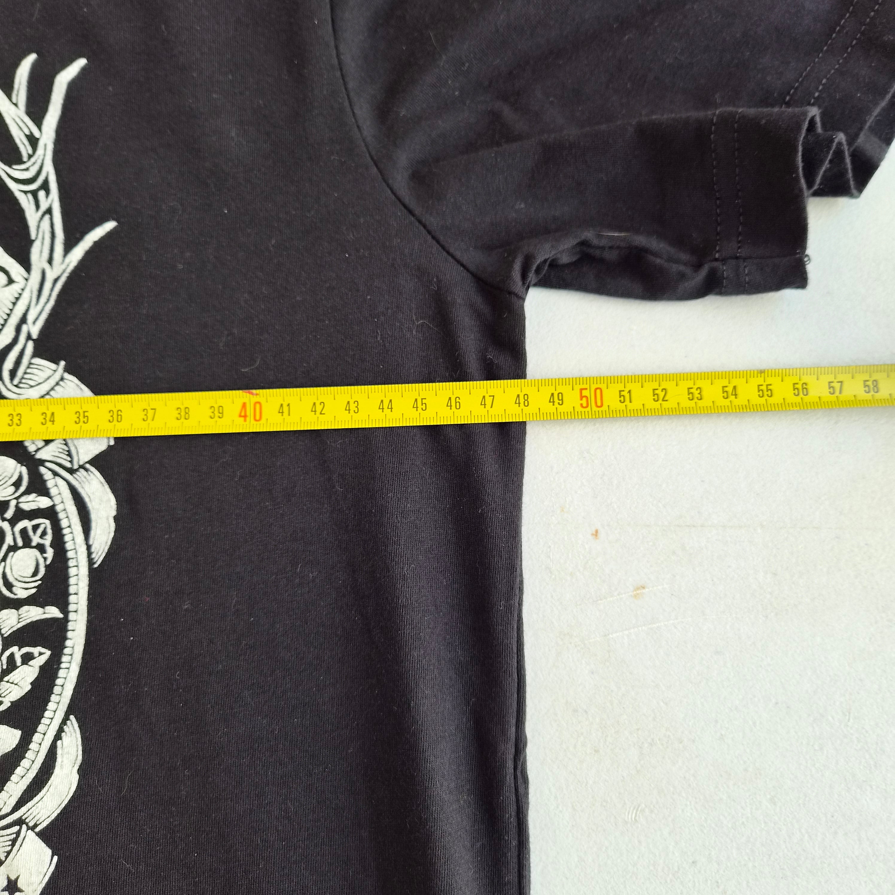 T-shirt noir graphic vintage cerf & œil mystique – taille M