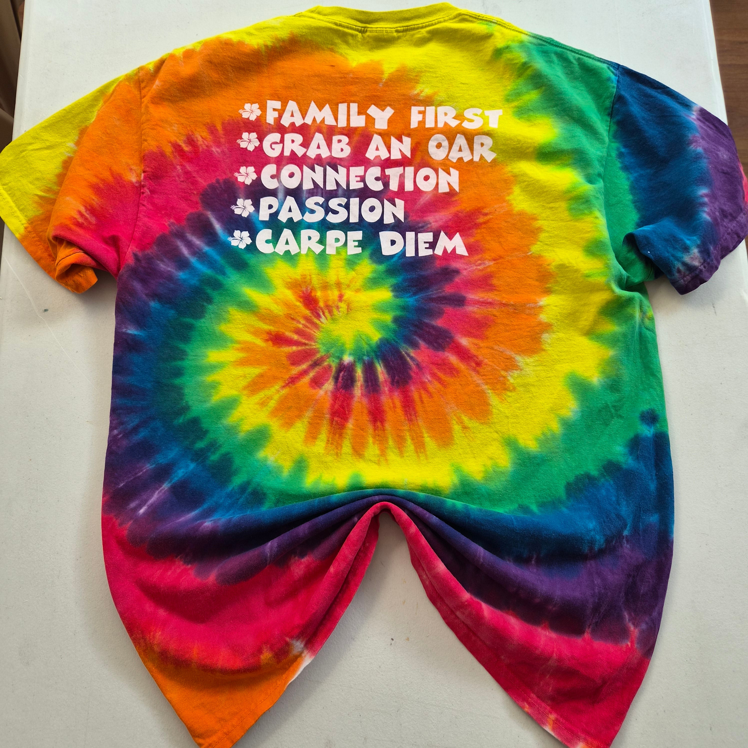 T-shirt tie-dye Triton multicolore motif spiralé – taille L