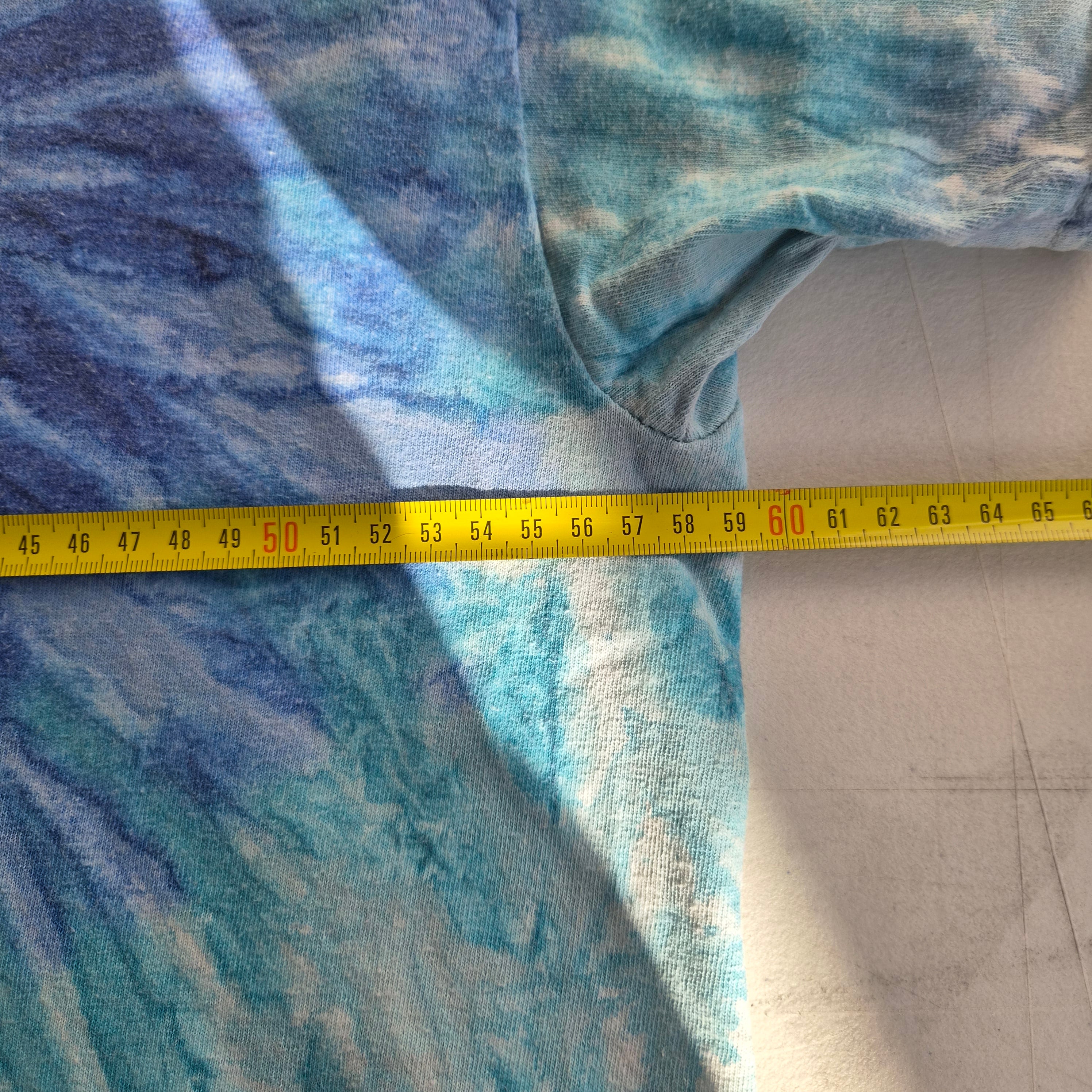 T-shirt tie-dye Colortone bleu turquoise – Taille XL