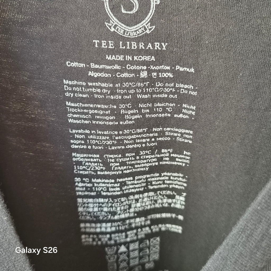 T-shirt noir Tee Library graphique tatouage femme taille S