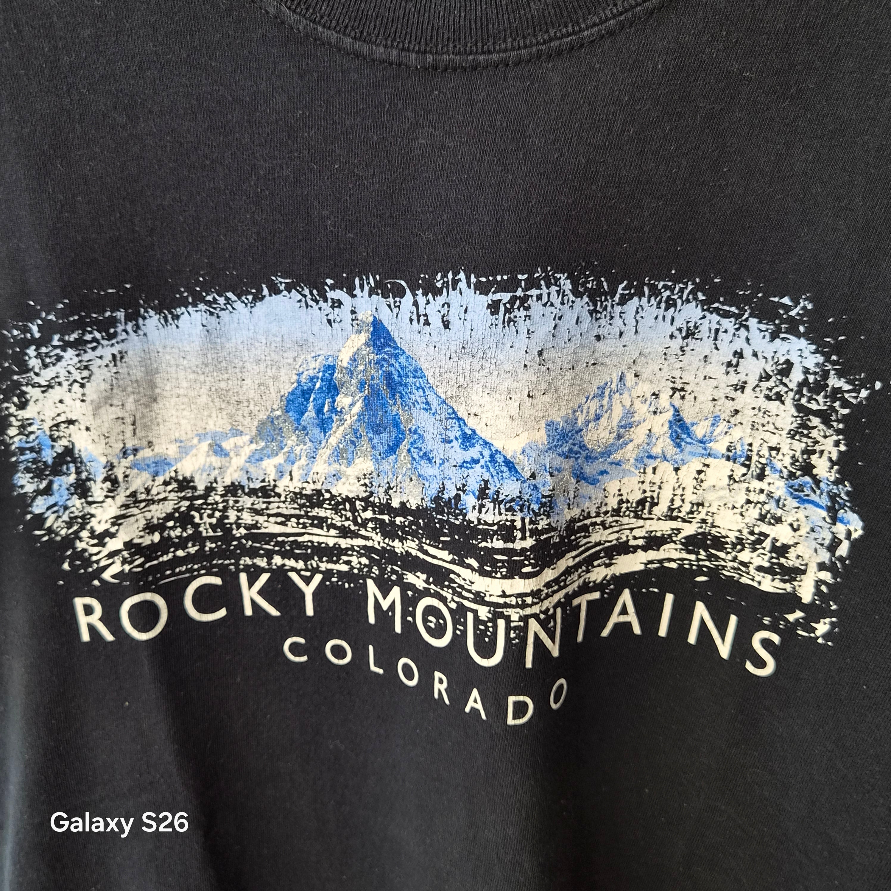 T-shirt Rocky Mountains Colorado noir Gildan taille M