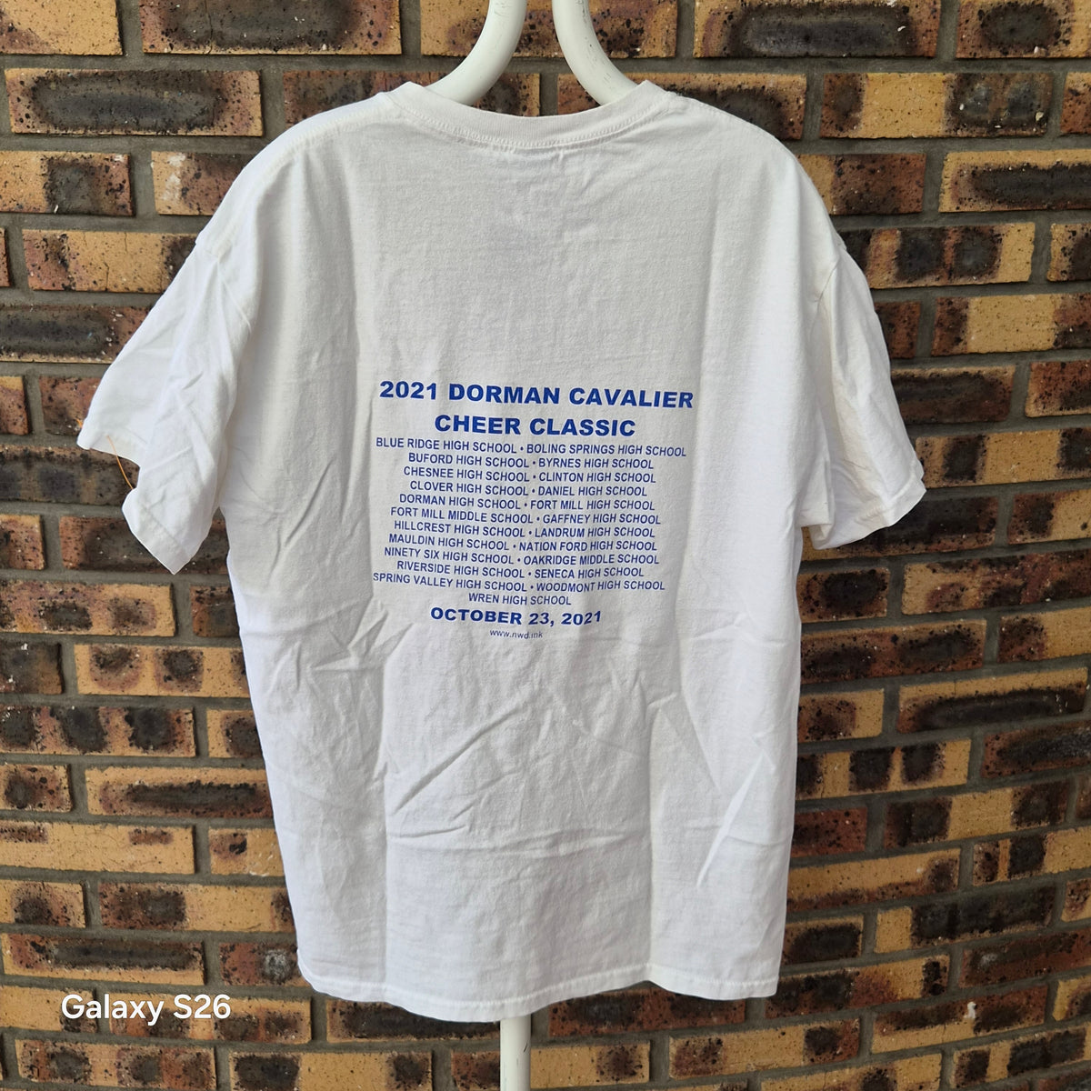 T-shirt Gildan Dorman Cavalier Cheer Classic 2021 blanc – M