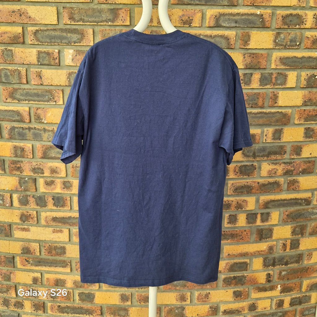 T-shirt Hanes Alaska bleu marine brodé taille M