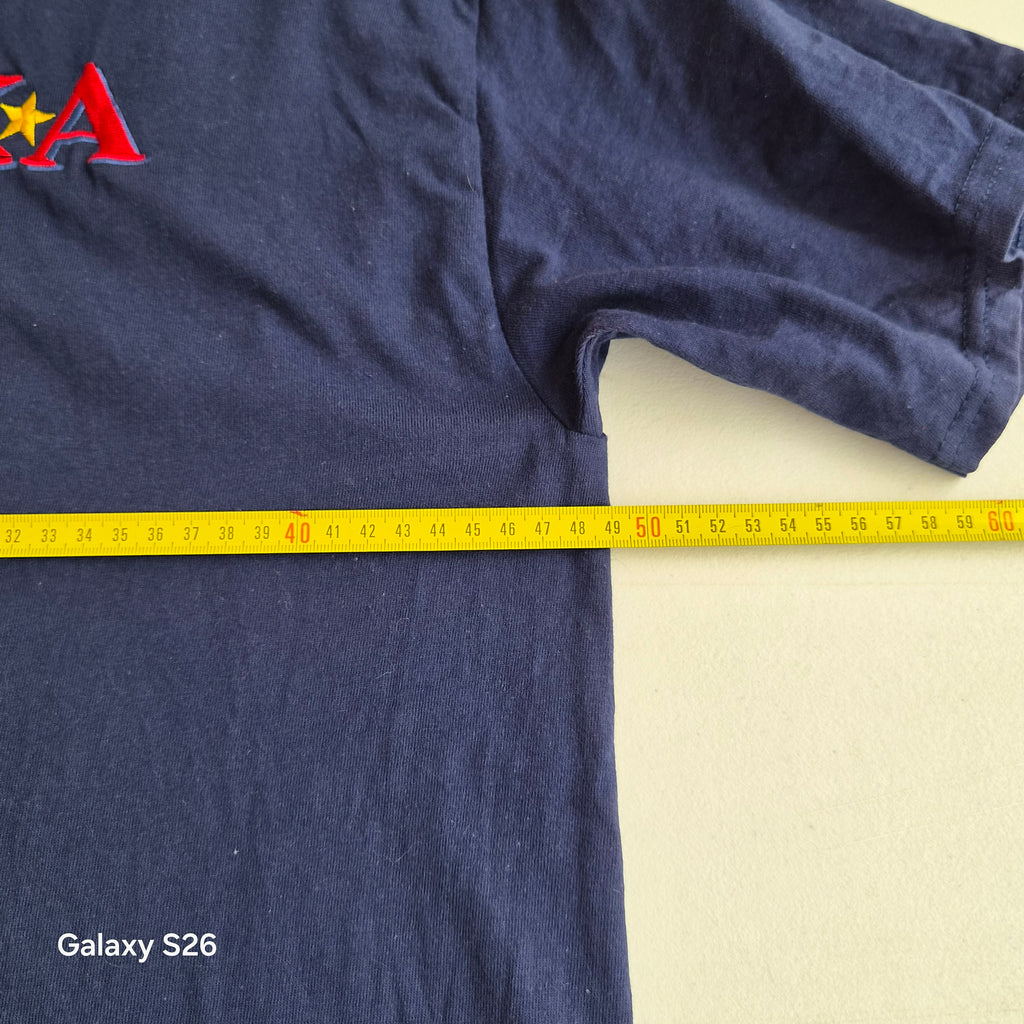 T-shirt Hanes Alaska bleu marine brodé taille M