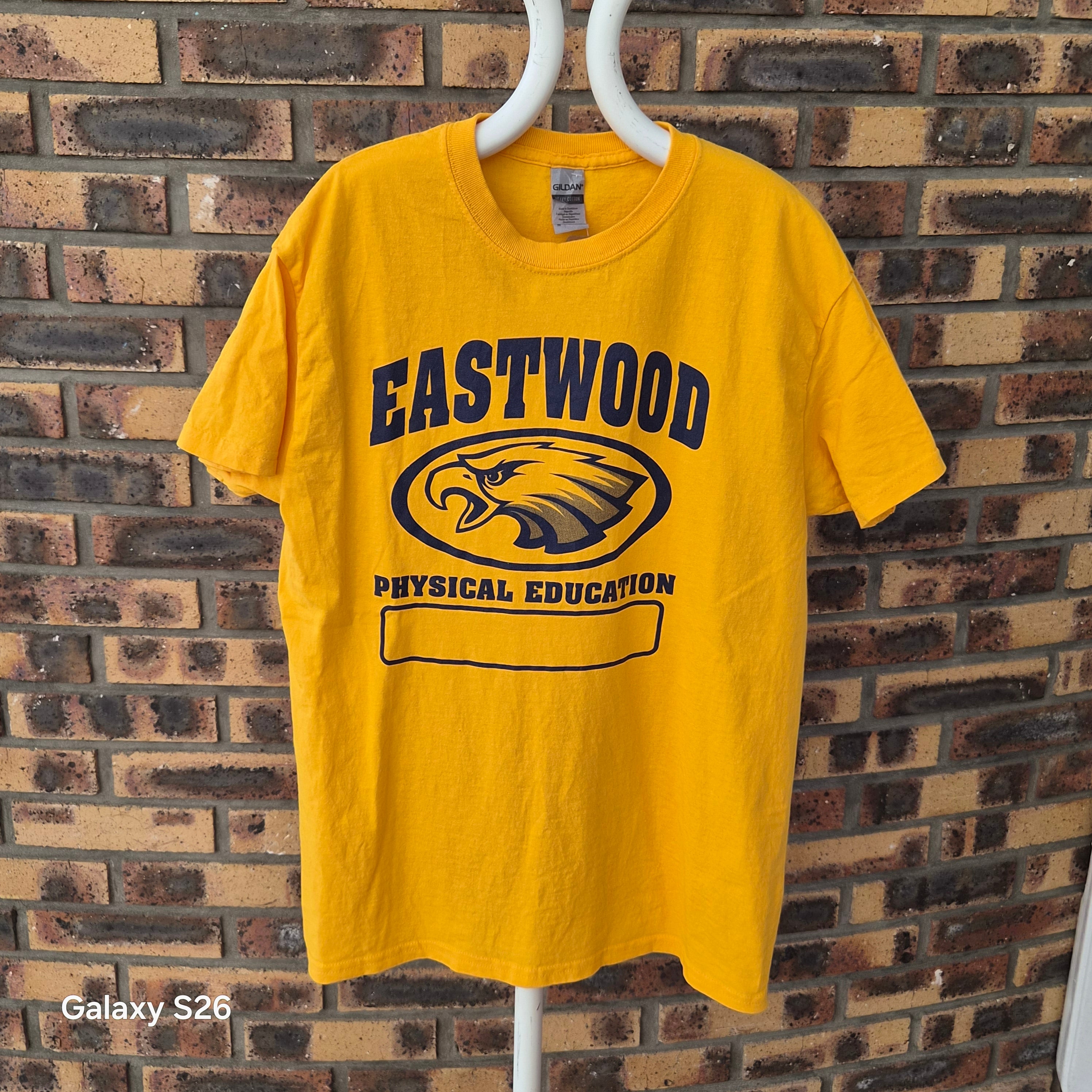 T-shirt Gildan Eastwood Eagles Physical Education jaune M