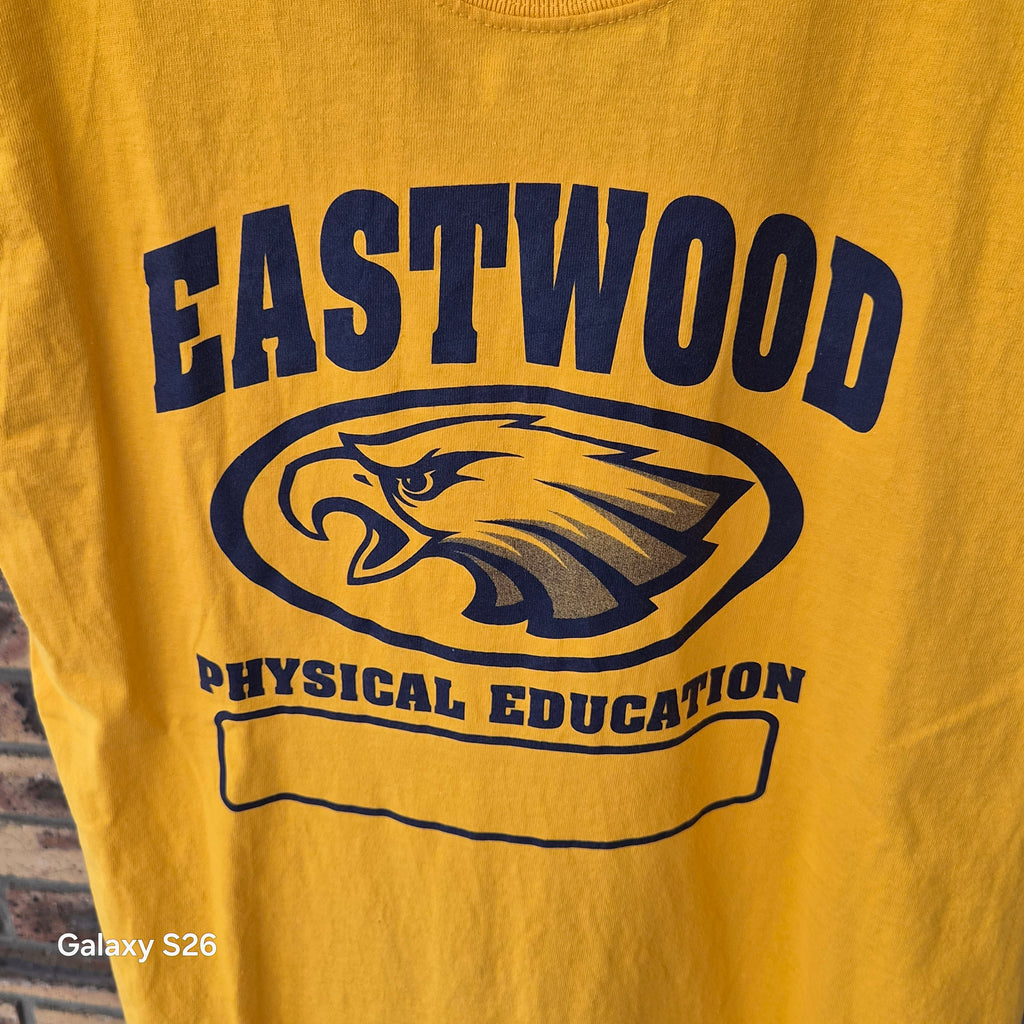 T-shirt Gildan Eastwood Eagles Physical Education jaune M