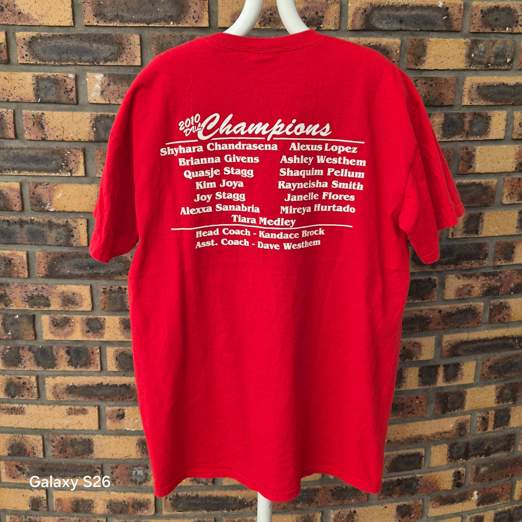 T-shirt Gildan Palm Springs DVL Champions 2010 rouge M