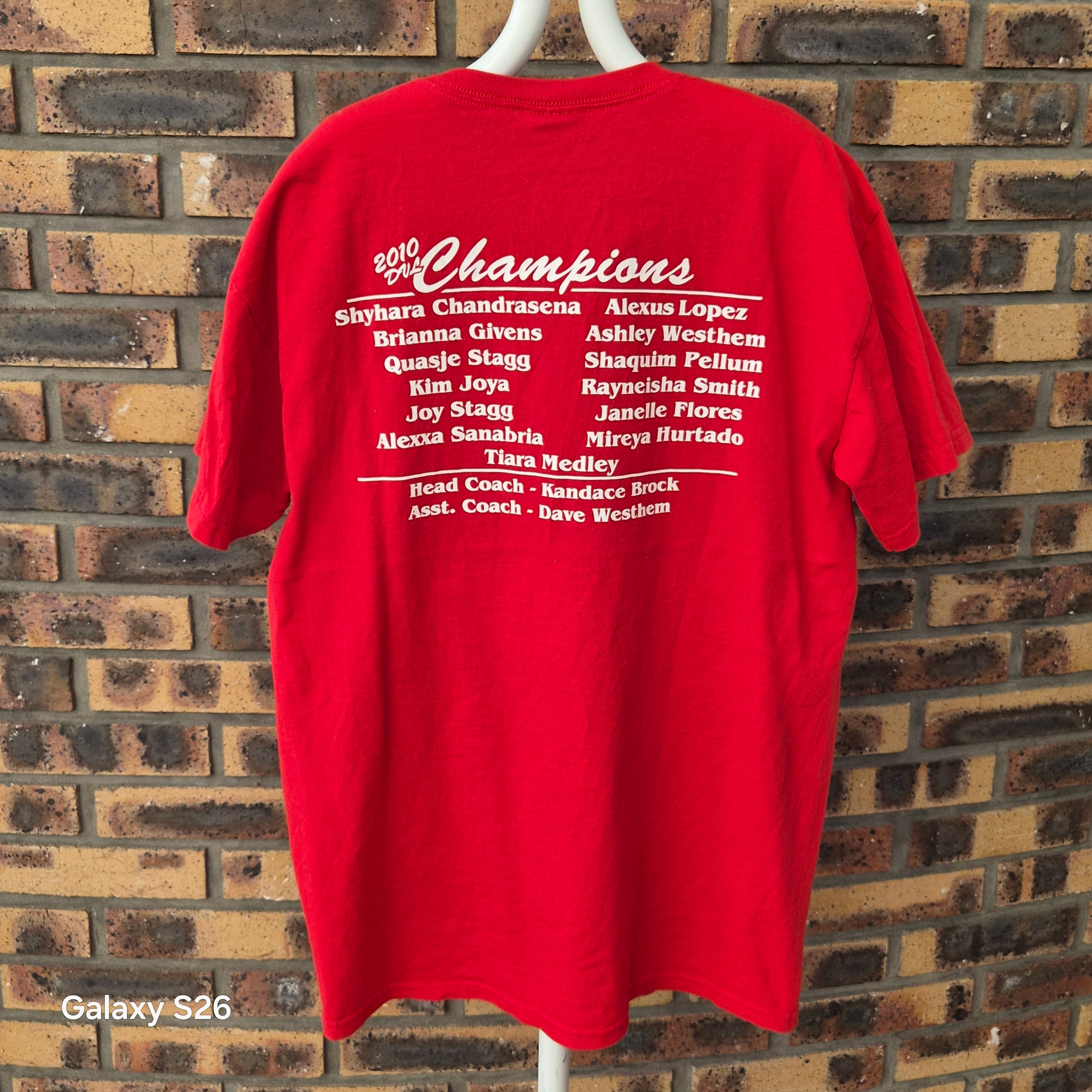 T-shirt Gildan Palm Springs DVL Champions 2010 rouge M