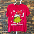 T-shirt The Grinch Define Naughty rouge – L
