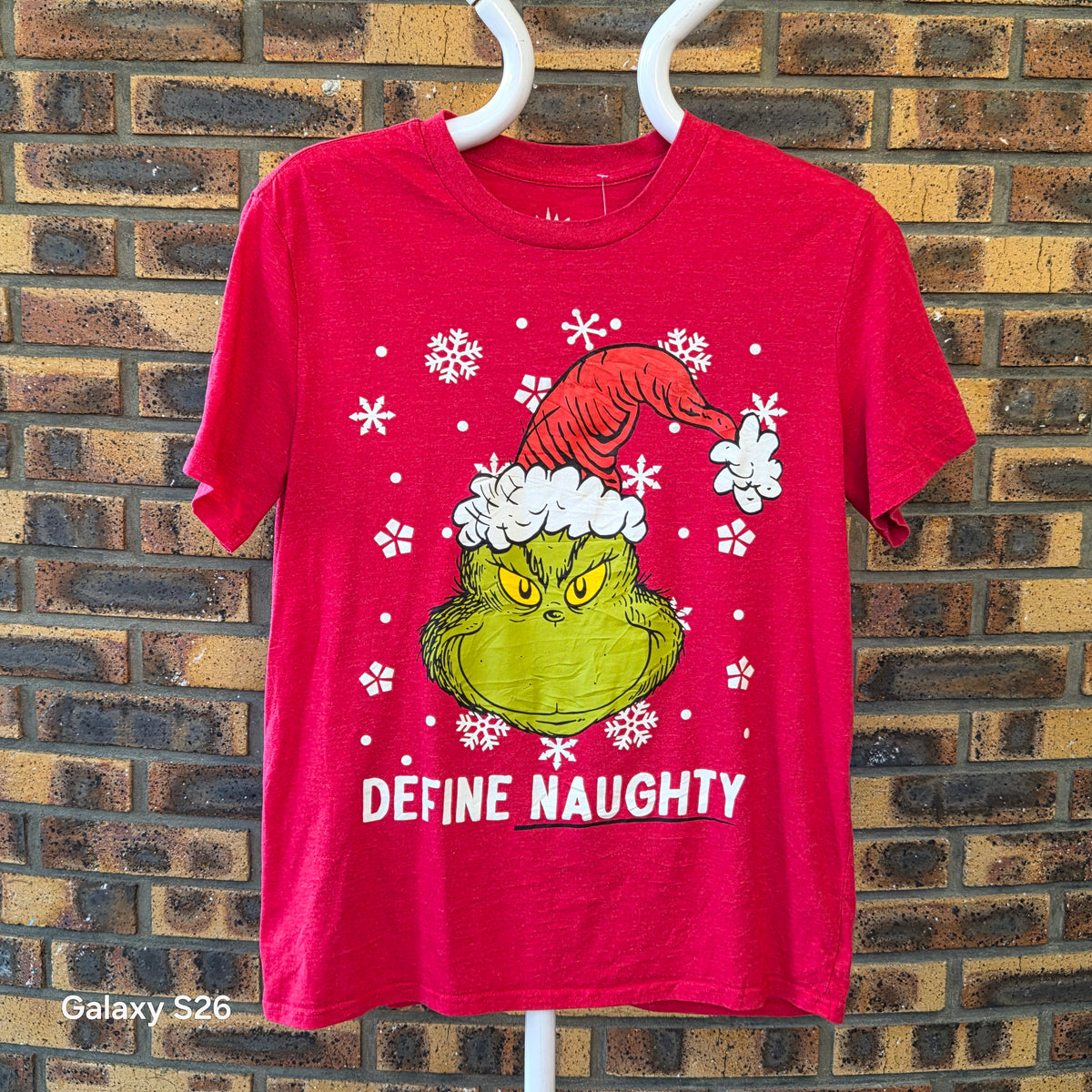 T-shirt The Grinch Define Naughty rouge – L