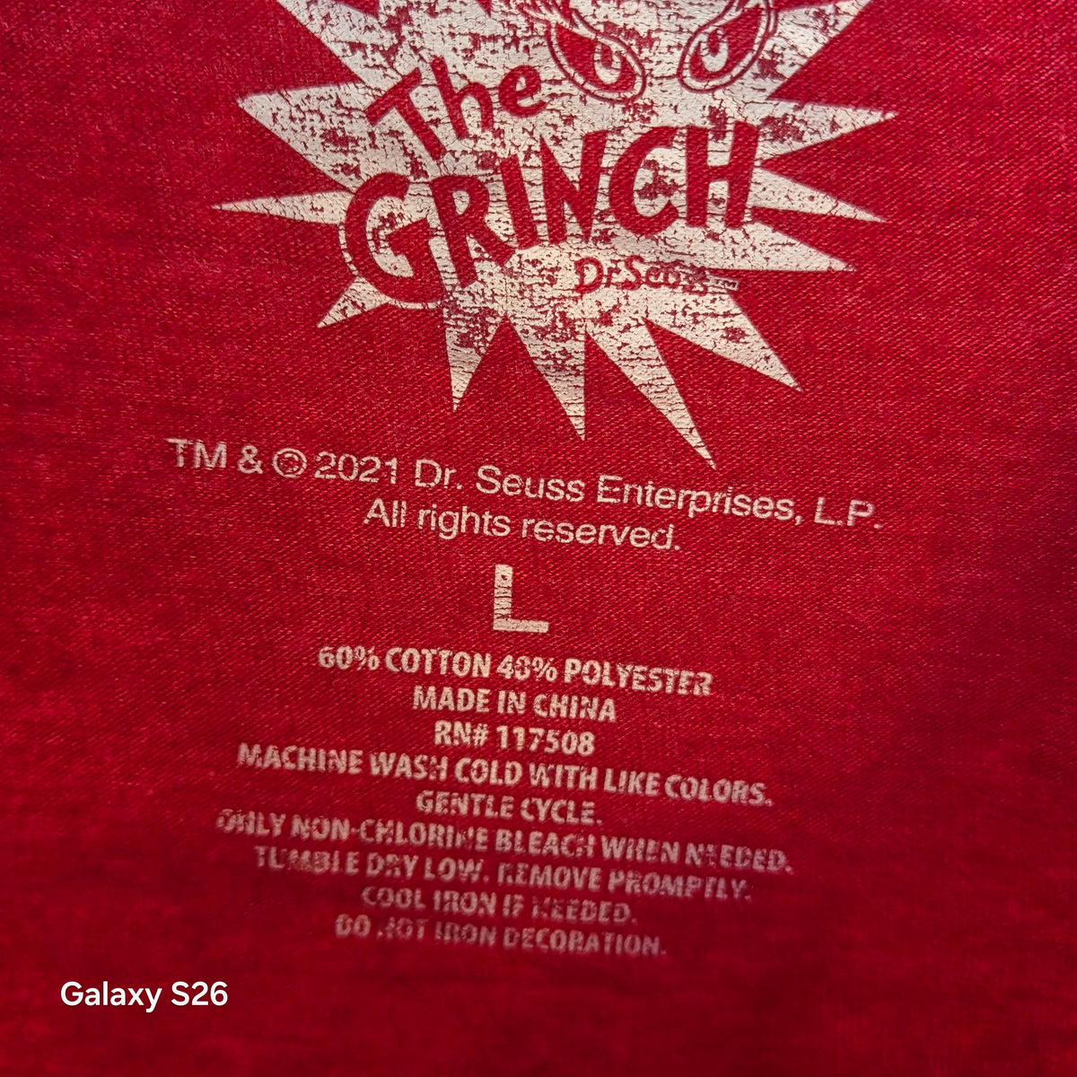 T-shirt The Grinch Define Naughty rouge – L
