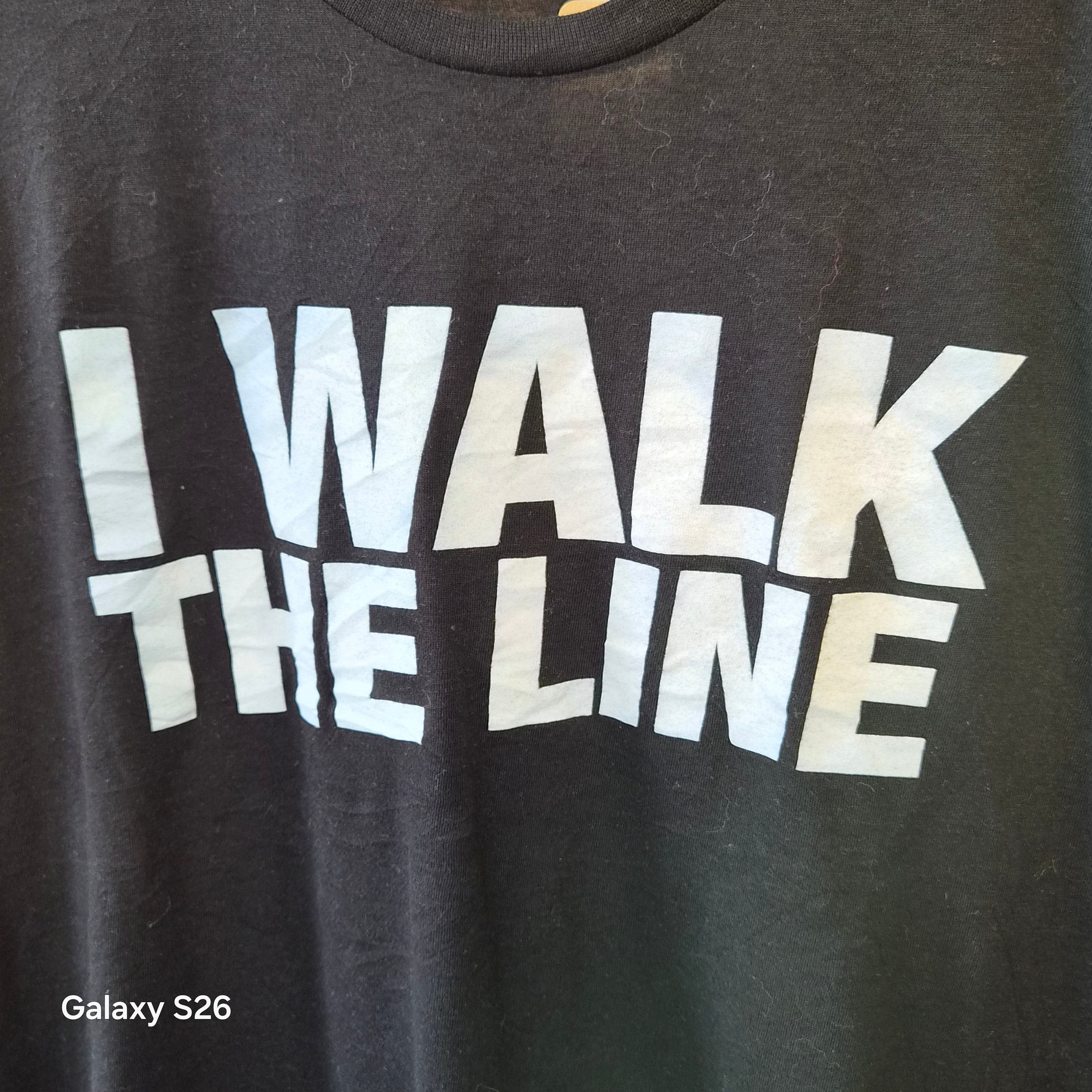 T-shirt I Walk The Line noir taille L