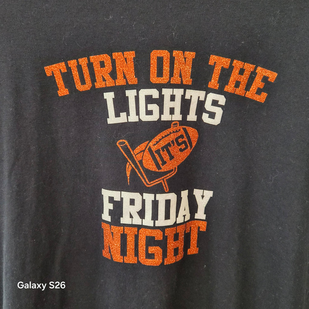 T-shirt football américain Friday Night Seniors noir taille L