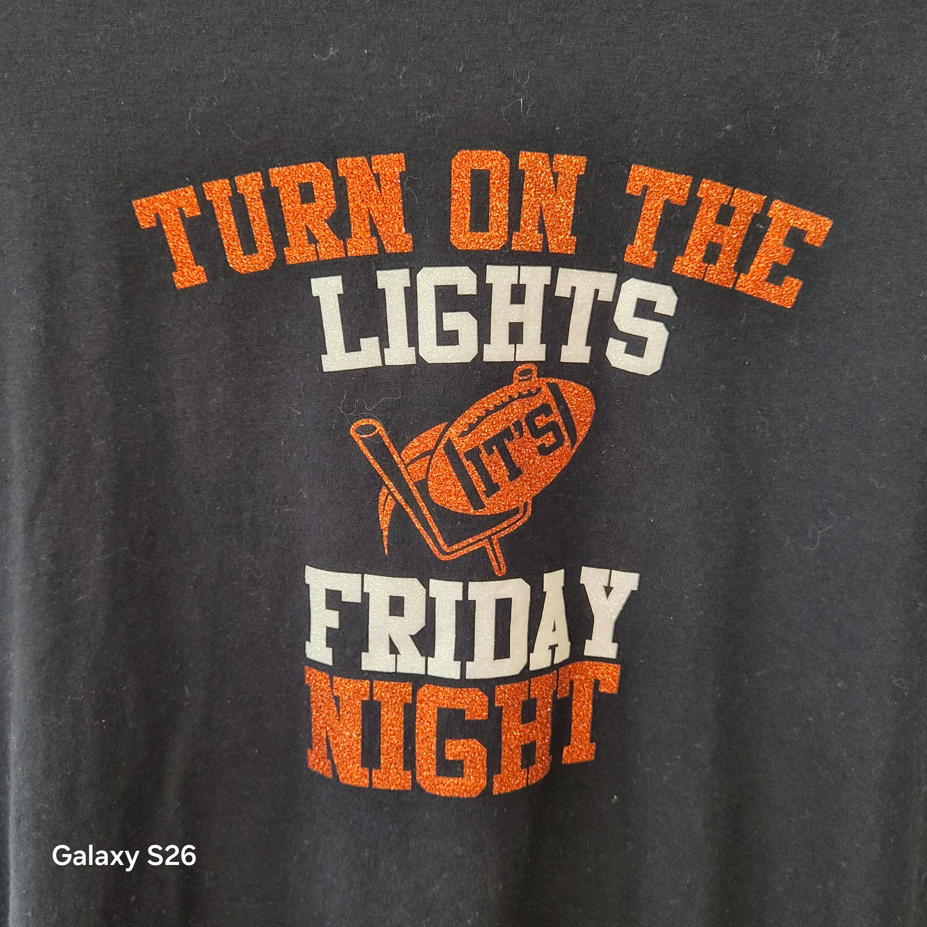 T-shirt football américain Friday Night Seniors noir taille L