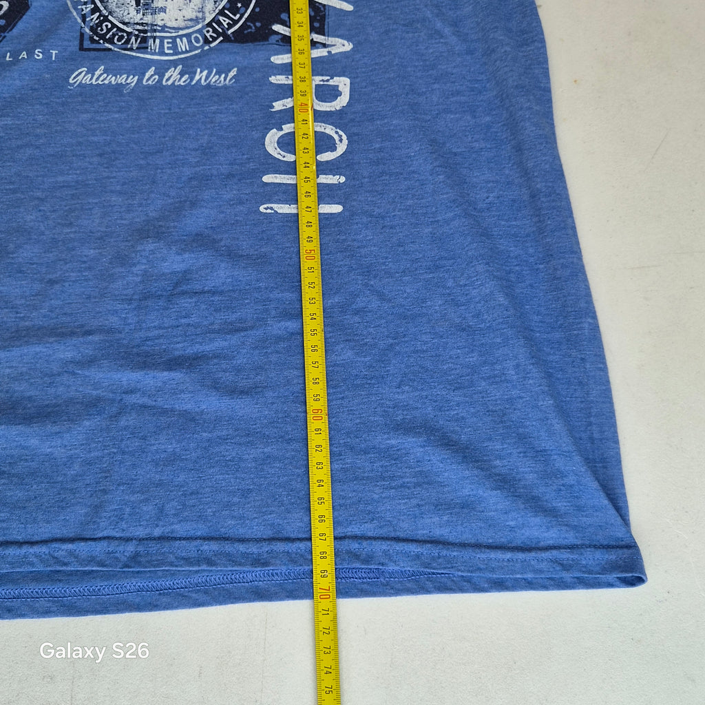 T-shirt Saint Louis Gateway Arch bleu chiné taille L