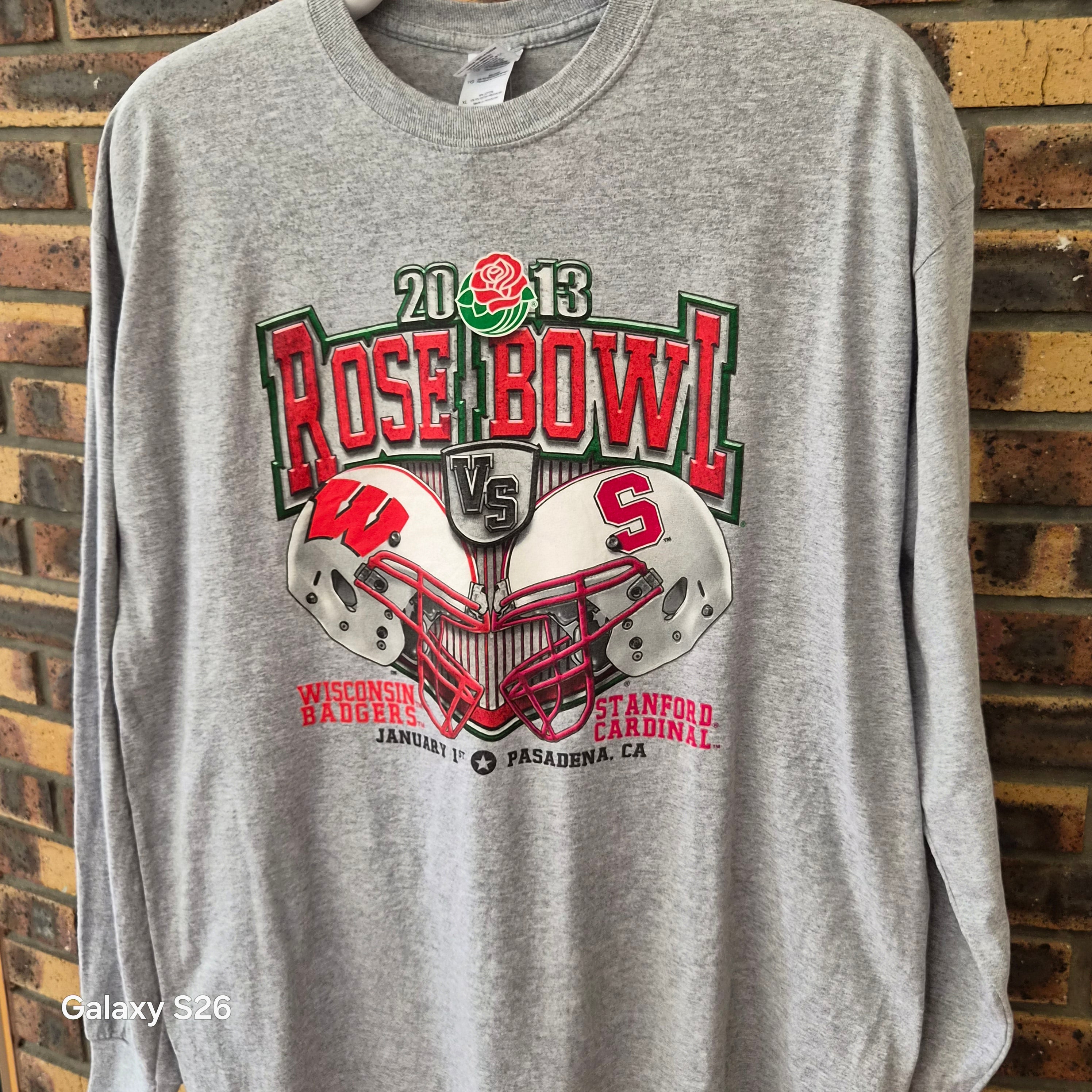 T-shirt manches longues Gildan Rose Bowl 2013 Wisconsin Stanford XL