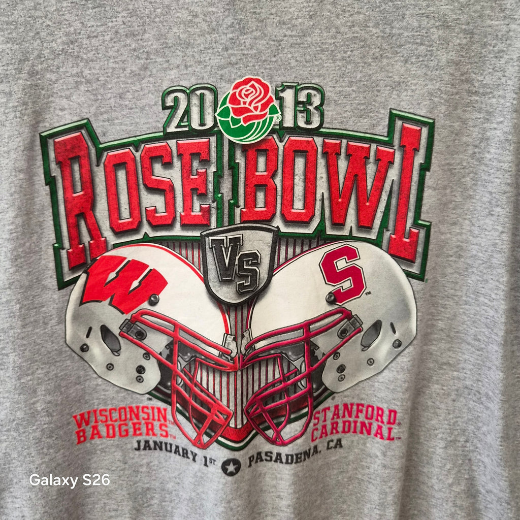 T-shirt manches longues Gildan Rose Bowl 2013 Wisconsin Stanford XL