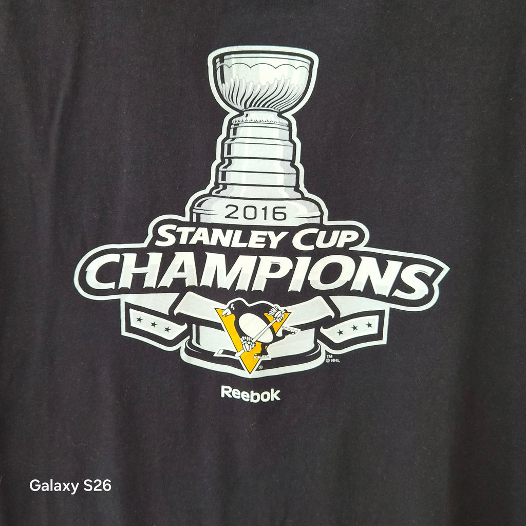 T-shirt Reebok Pittsburgh Penguins Stanley Cup Champions 2016 – XL