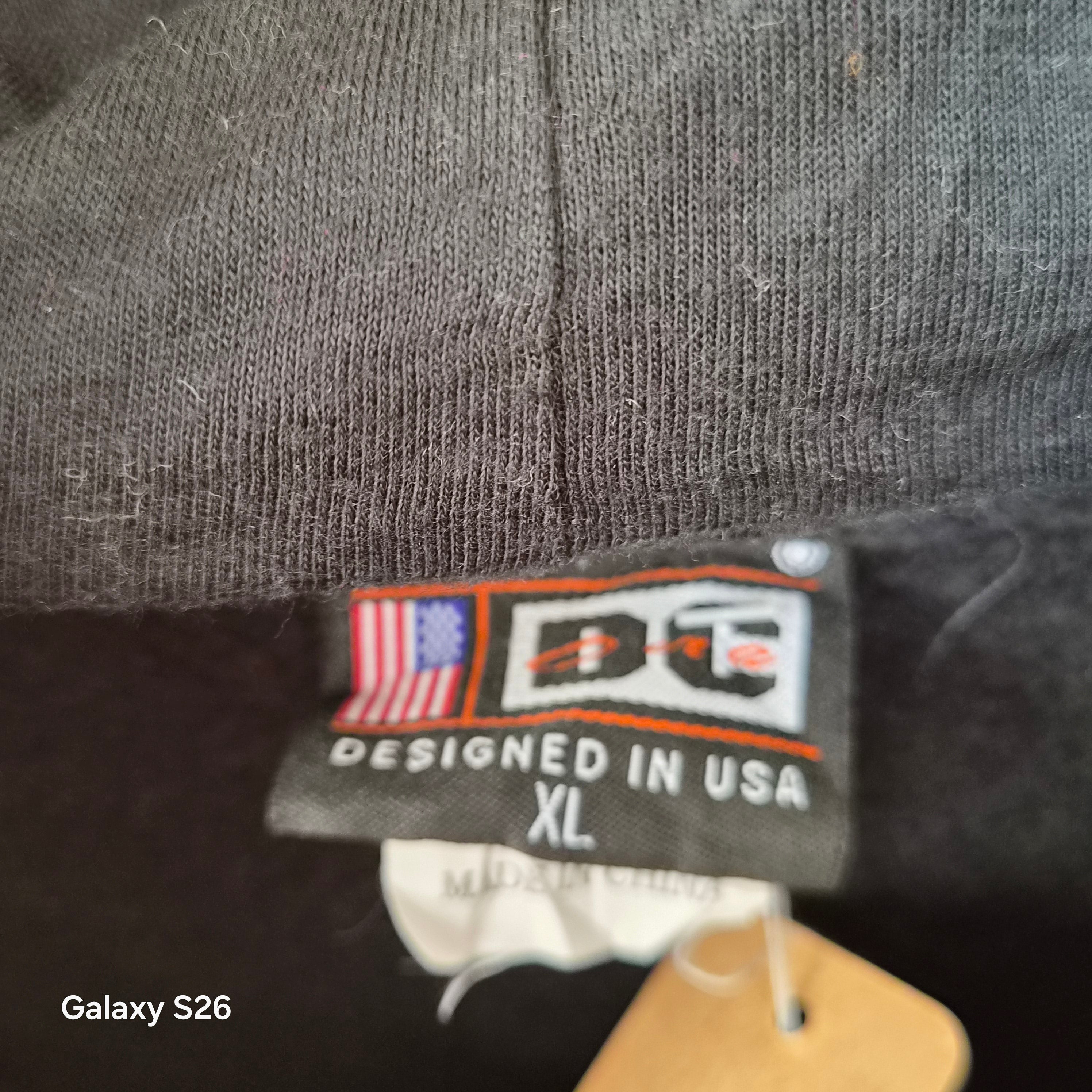 Sweat vintage Washington DC noir zippé taille XL
