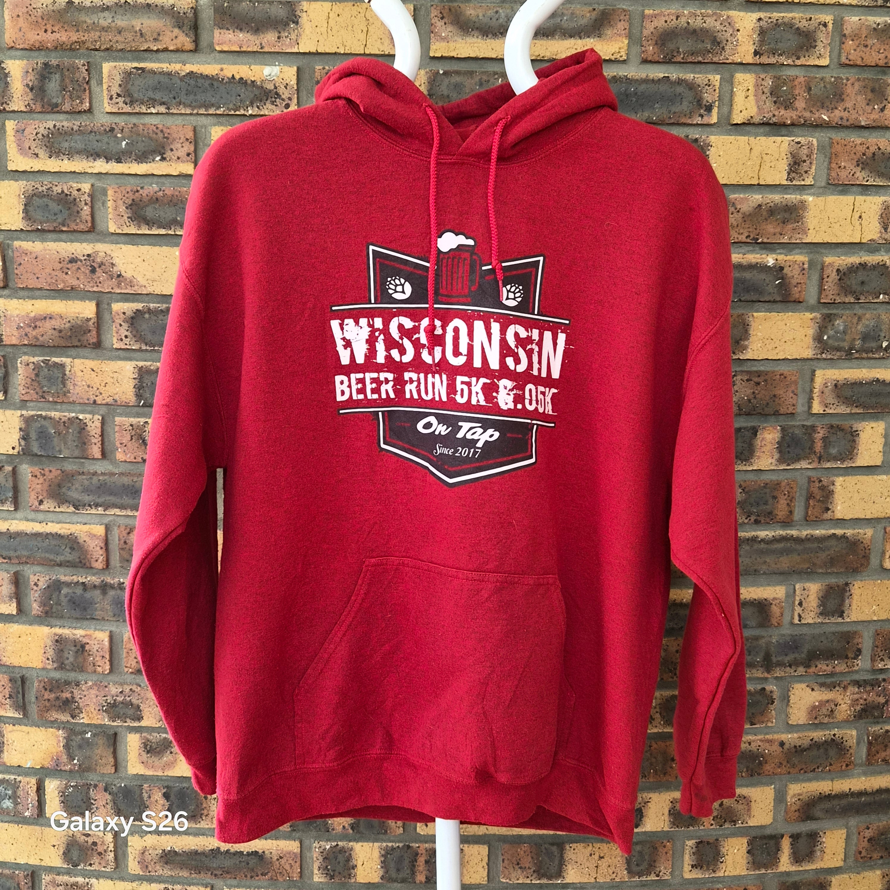 Sweat Wisconsin Beer Run 5K USA rouge taille L