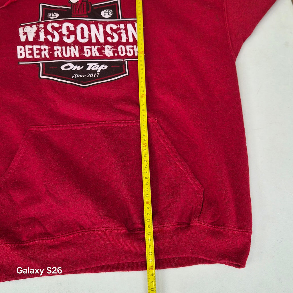 Sweat Wisconsin Beer Run 5K USA rouge taille L