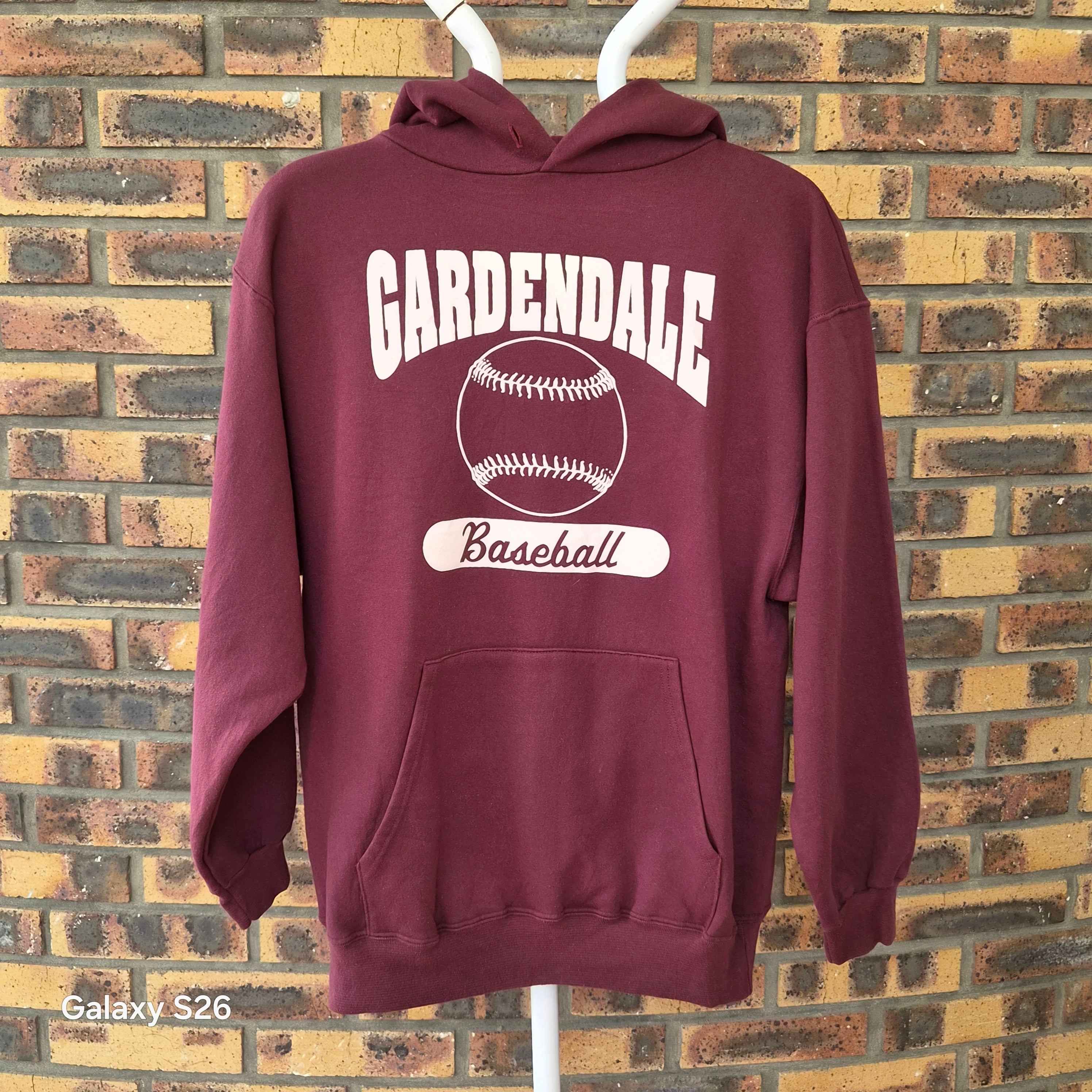Sweat vintage USA Gardendale Baseball bordeaux taille XL