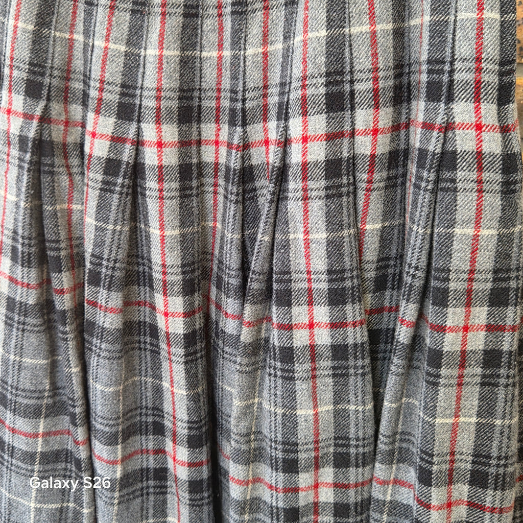 Jupe longue vintage Pendleton à carreaux 100 % laine – 34