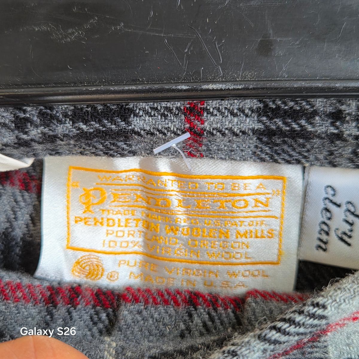 Jupe longue vintage Pendleton à carreaux 100 % laine – 34