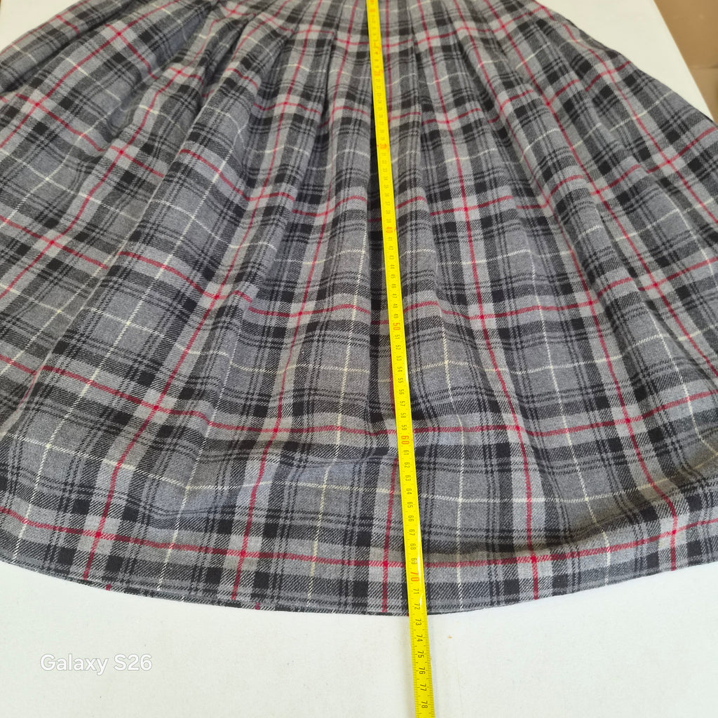 Jupe longue vintage Pendleton à carreaux 100 % laine – 34